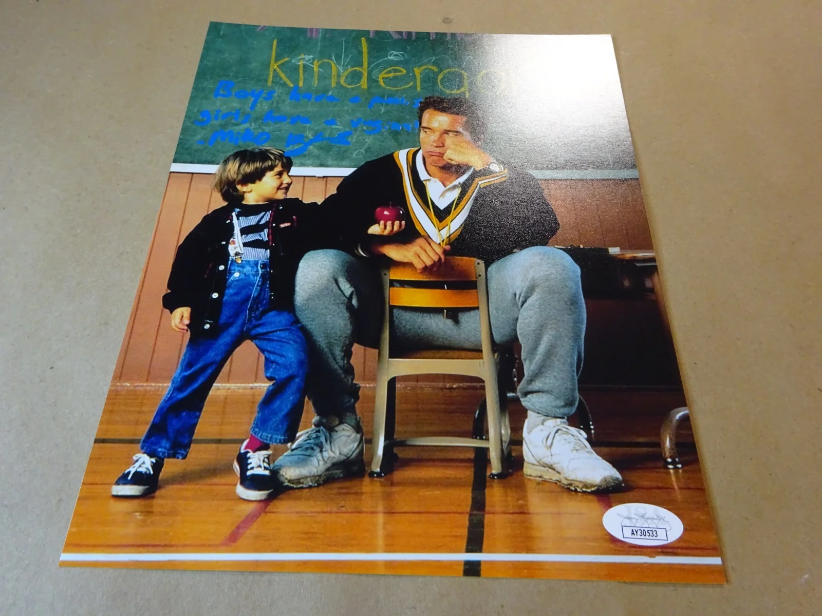 Miko hughes — Signed Miko Hughes Autographed & Quote 8"x10" Photo Kindergarten Cop JSA COA, image 2