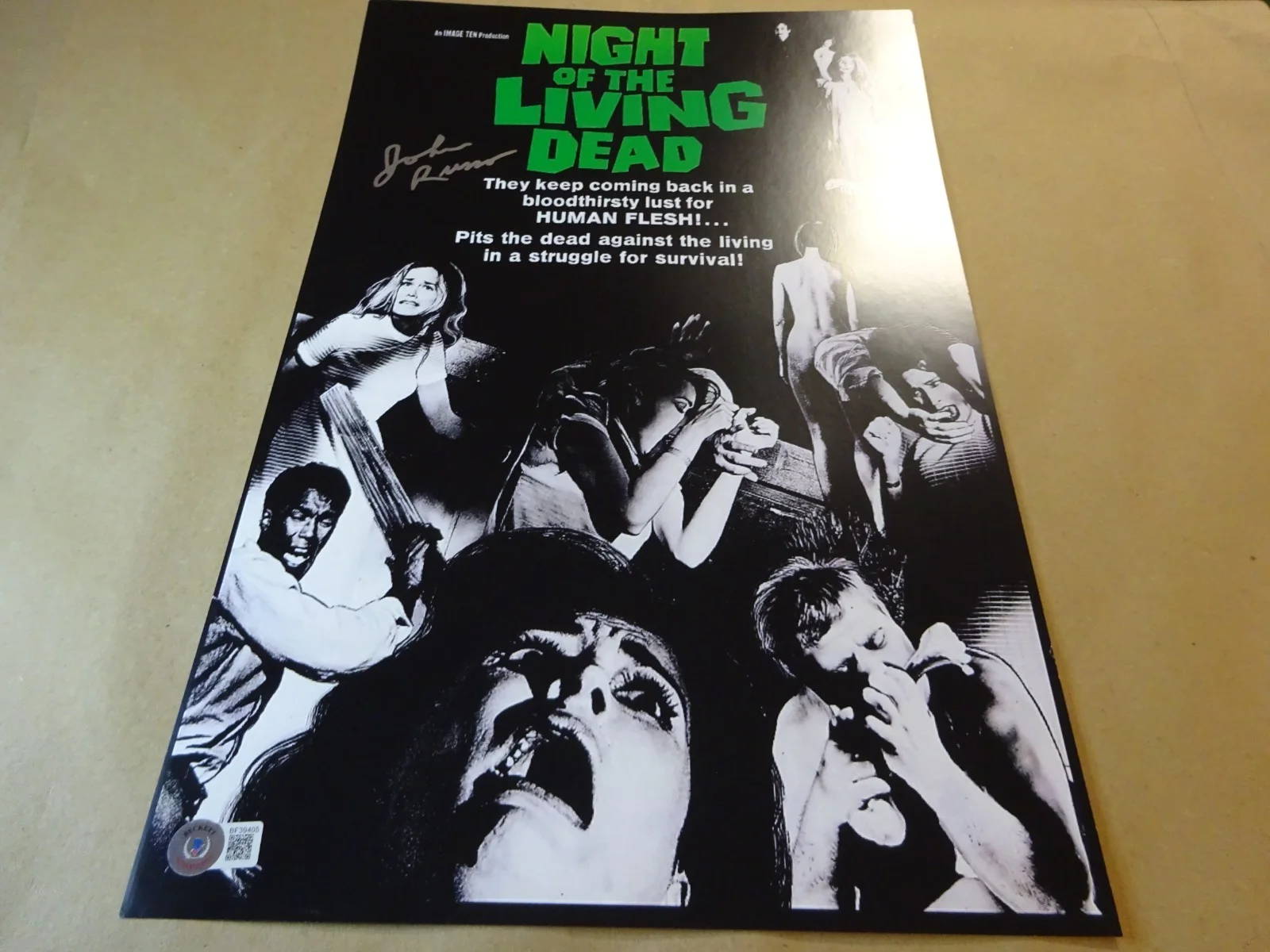John Russo — Signed John Russo Autographed Night Of The Living Dead 11"x17" Photo Beckett COA, изображение 2