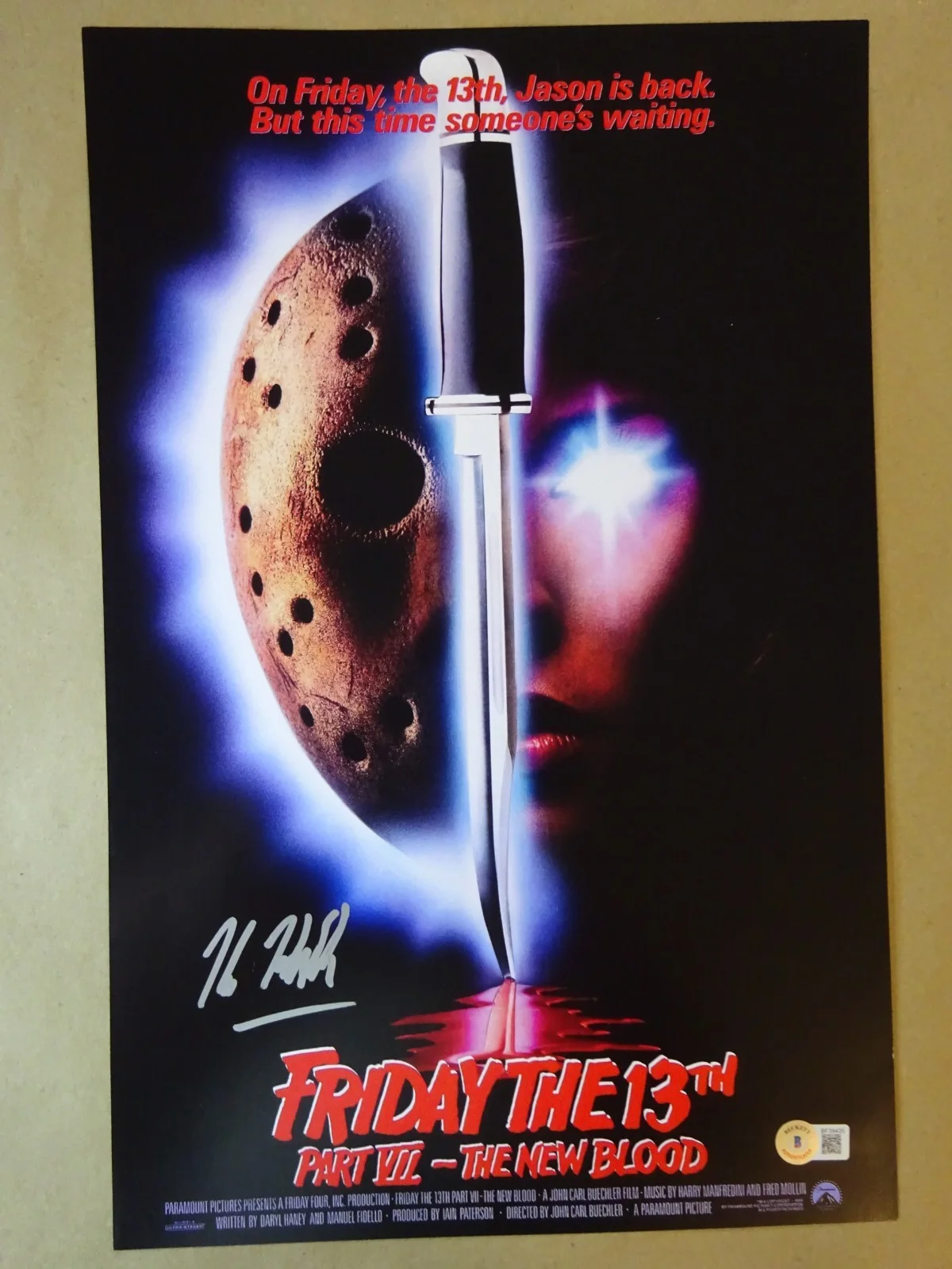 Kane Hodder — Signed Kane Hodder Autographed Friday The 13th Part VII 11"x17" Photo BAS COA