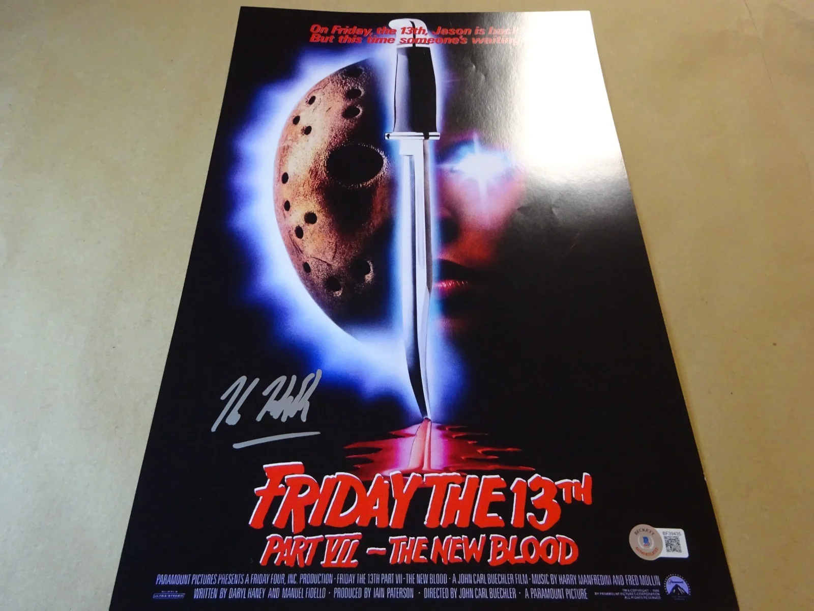 Kane Hodder — Signed Kane Hodder Autographed Friday The 13th Part VII 11"x17" Photo BAS COA, image 2