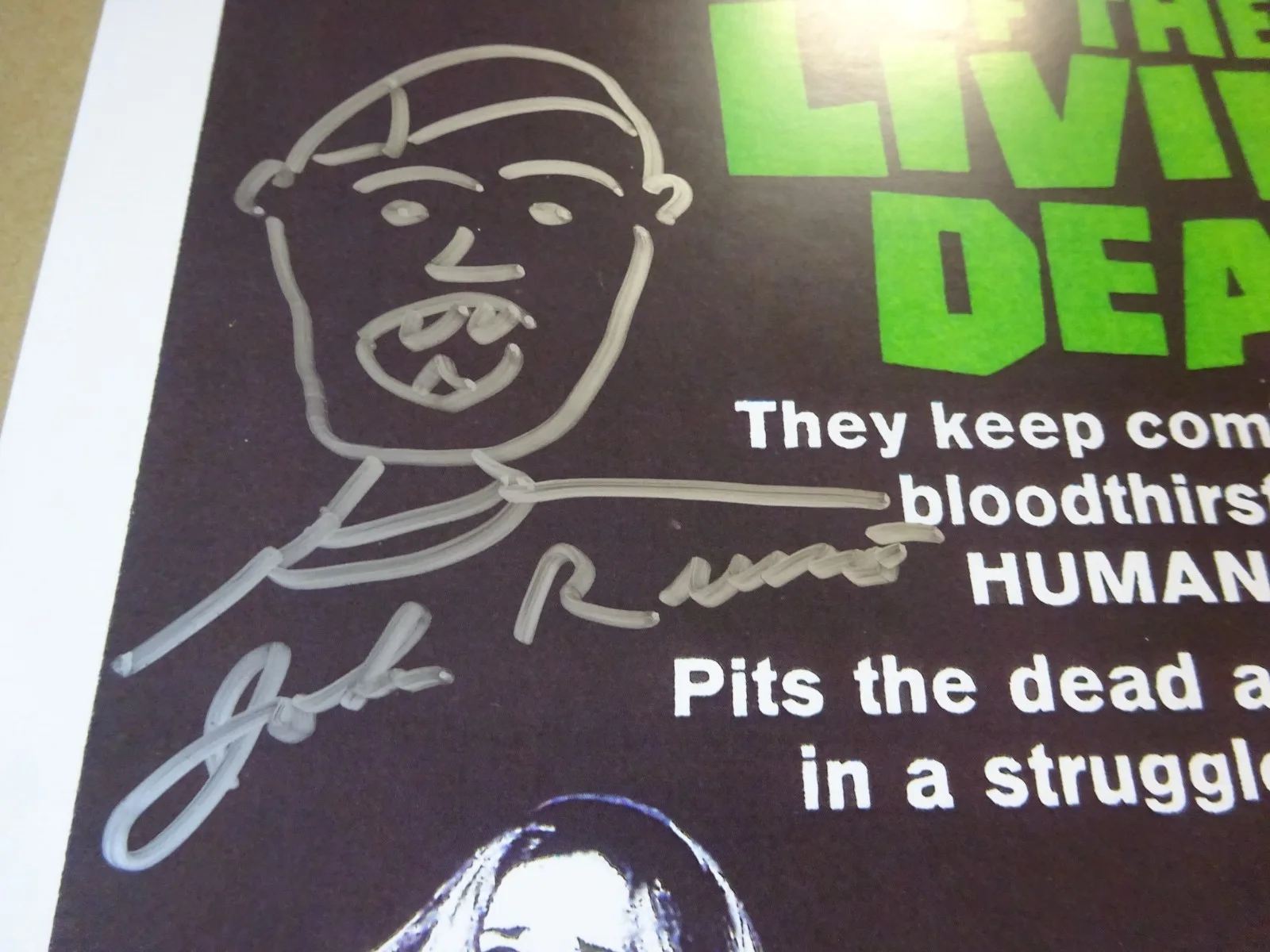 John Russo — Signed & Sketch John Russo Night Of The Living Dead 11"x17" Photo Beckett COA, изображение 4