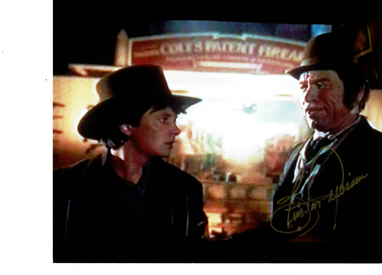 Burton Gilliam — Back to the Future part 3 Burton Gilliam Autographed 8x10 color Photo
