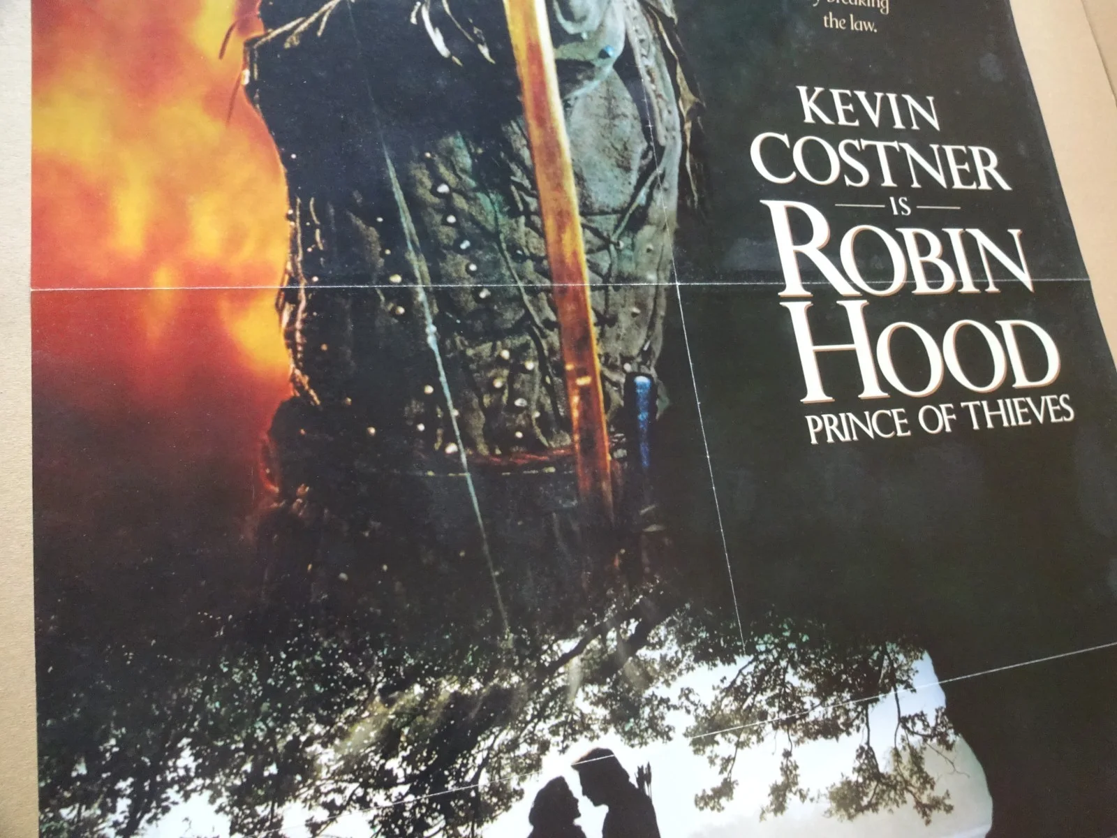 Robin Hood: Prince of Thieves Original 1991 One Sheet Movie Poster 40" x 27", изображение 2