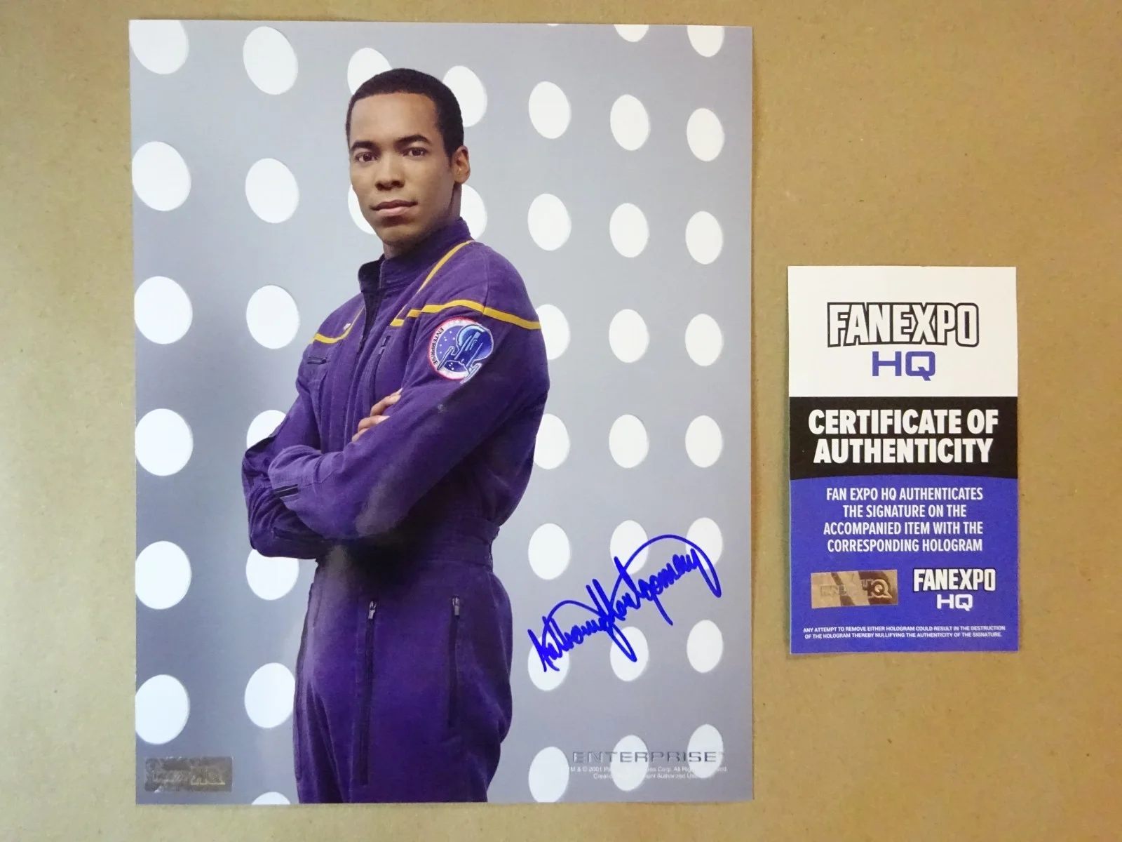 Anthony Montgomery — Autographed Anthony Montgomery 8"x10" Star Trek Enterprise Photo FanExpo COA