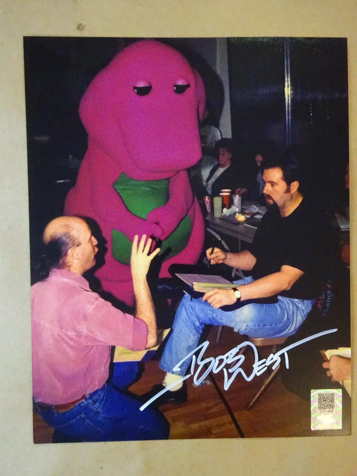 Bob West — Autographed Bob West Signed 8"x10" Barney Photo Official Pix COA