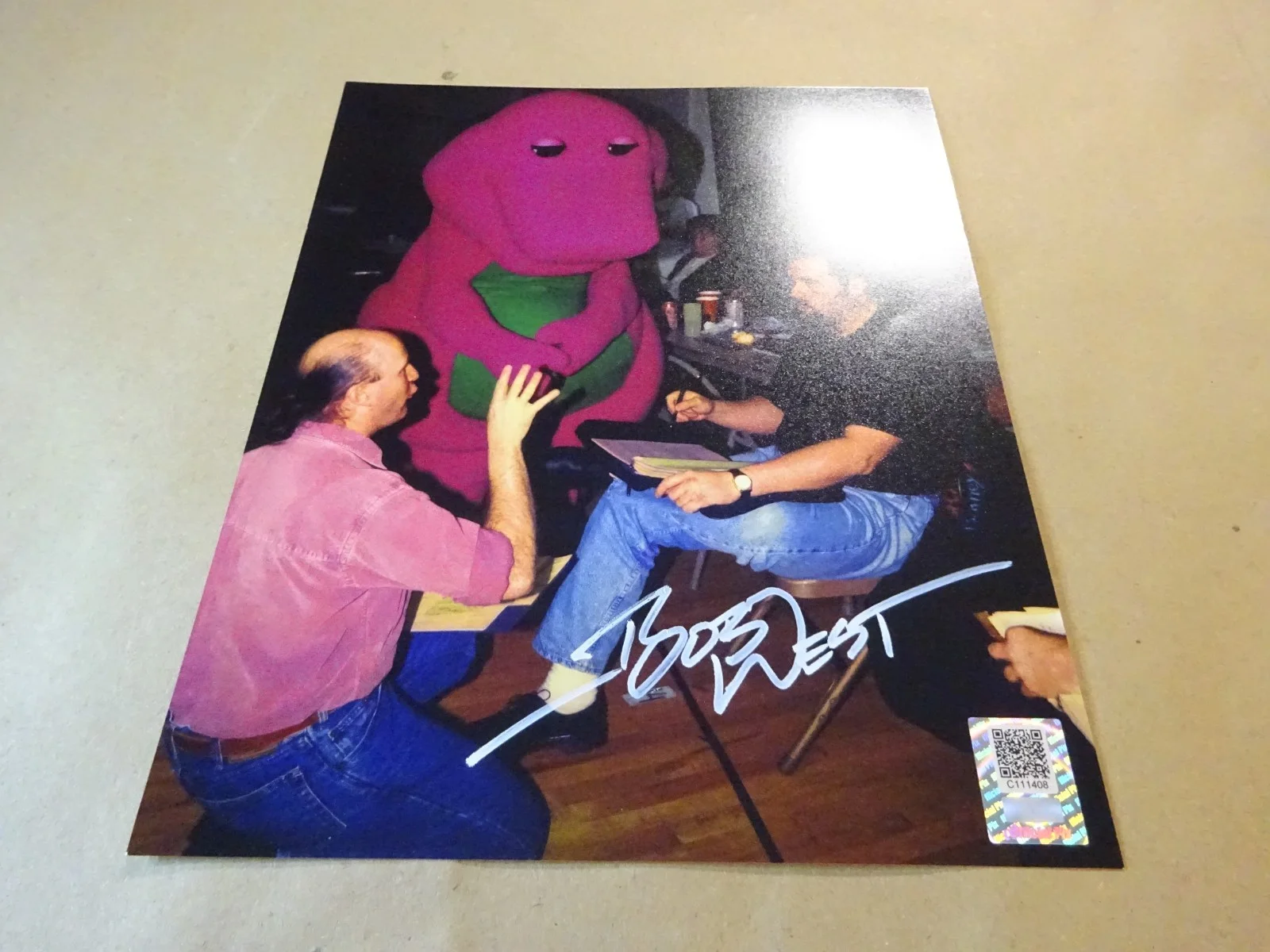 Bob West — Autographed Bob West Signed 8"x10" Barney Photo Official Pix COA, изображение 2