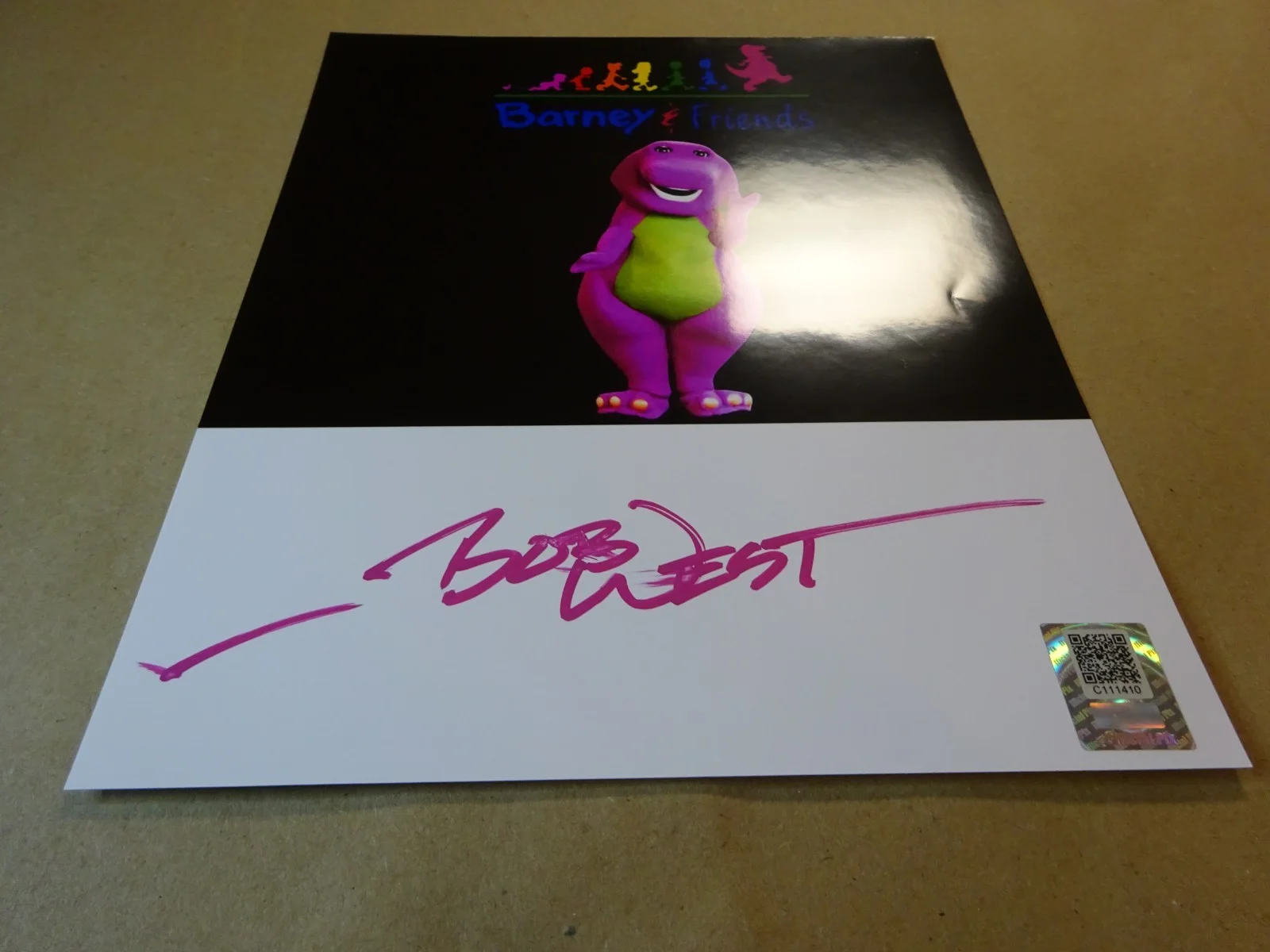 Bob West — Autographed Bob West Signed 8"x10" Barney Photo Official Pix COA, изображение 2