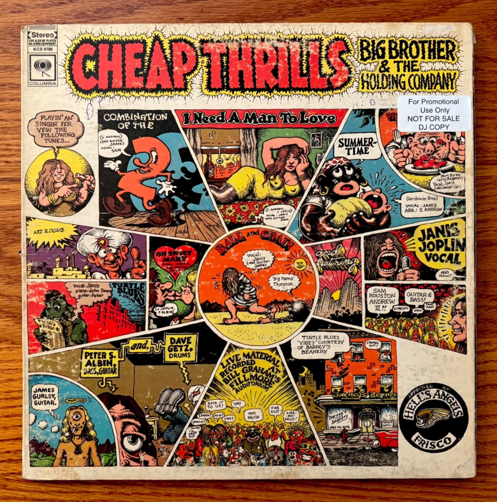BIG BROTHER & THE HOLDING COMPANY Signed CHEAP THRILLS Promo/DJ Album By 3, изображение 2