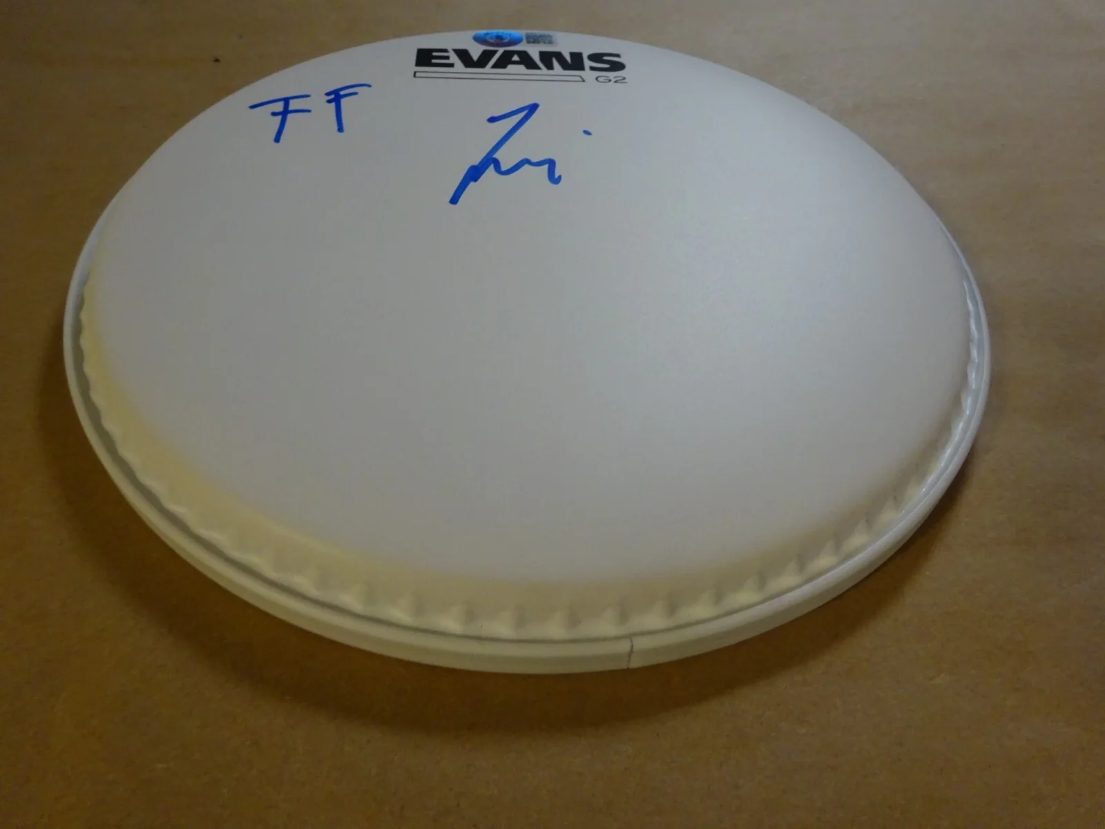 Autographed Taylor Hawkins Signed 8" Drum Head Foo Fighters Beckett BAS COA, image 3