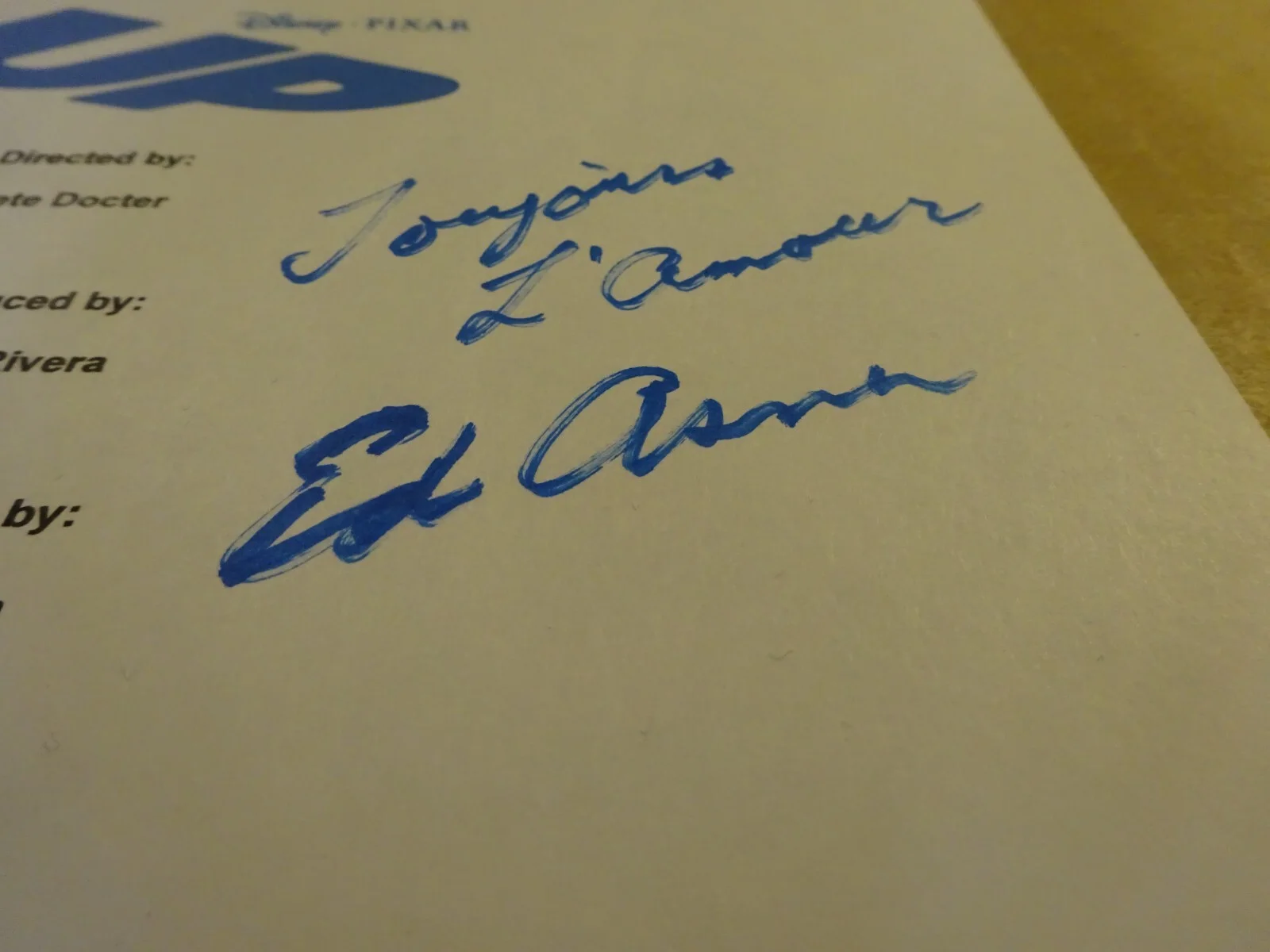 Ed Asner — Autographed ED ASNER Signed Disney UP Script Cover Beckett BAS COA, image 5