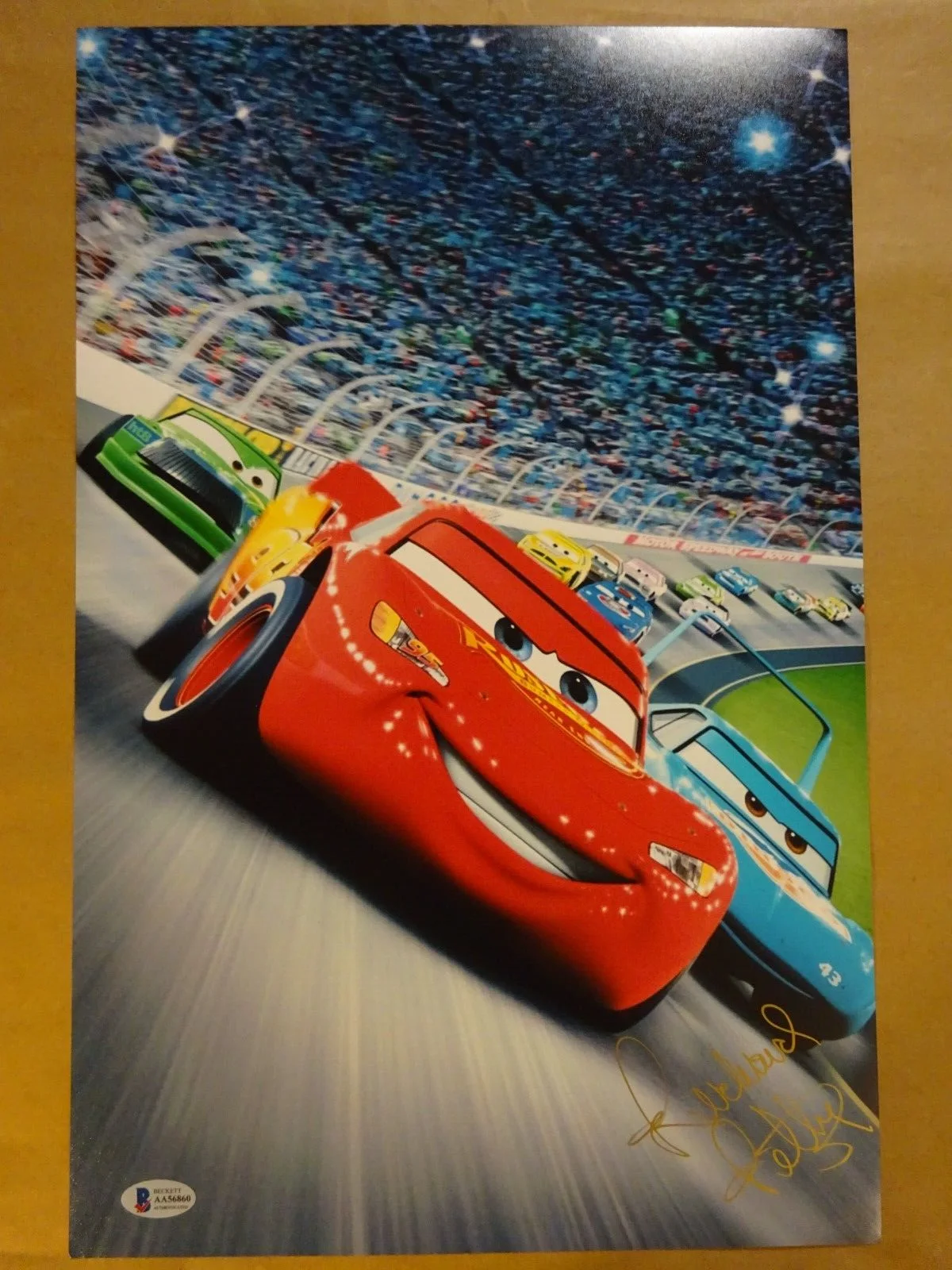 Richard Petty — Autographed Richard Petty Signed Disney Cars It 11"x17" Photo Beckett BAS COA, изображение 2