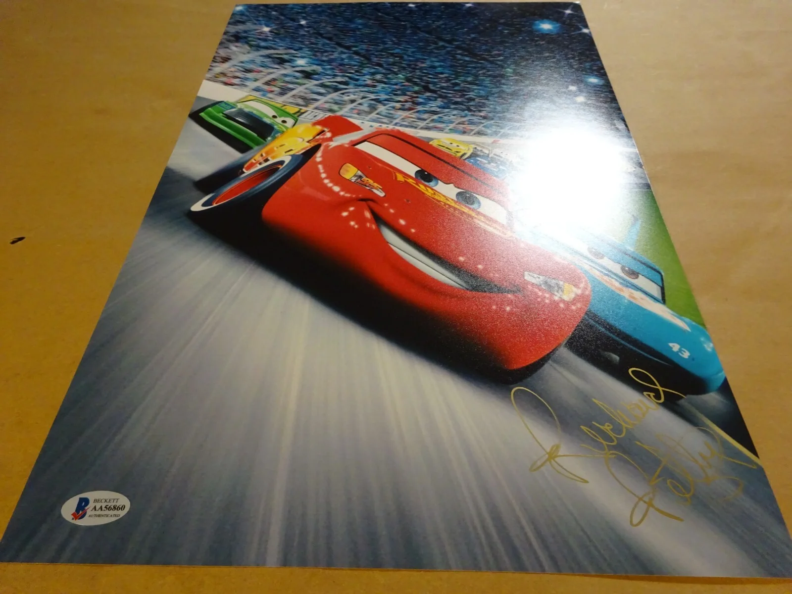 Richard Petty — Autographed Richard Petty Signed Disney Cars It 11"x17" Photo Beckett BAS COA, изображение 3