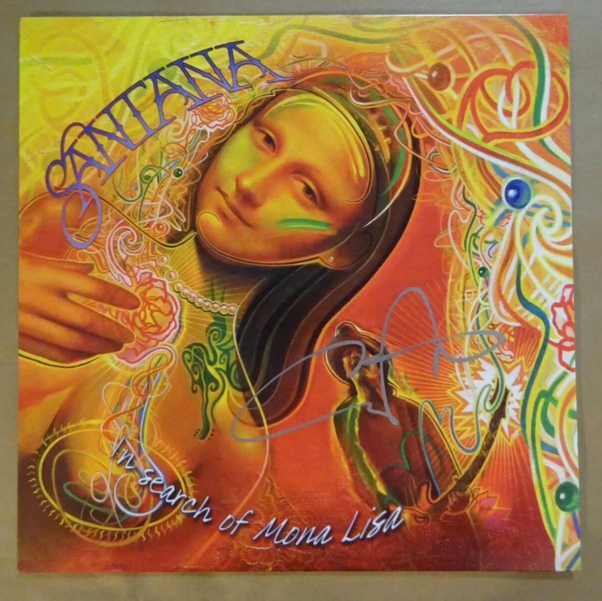 Autographed Carlos Santana Signed In Search Of Mona Lisa Vinyl Album Beckett COA, изображение 2