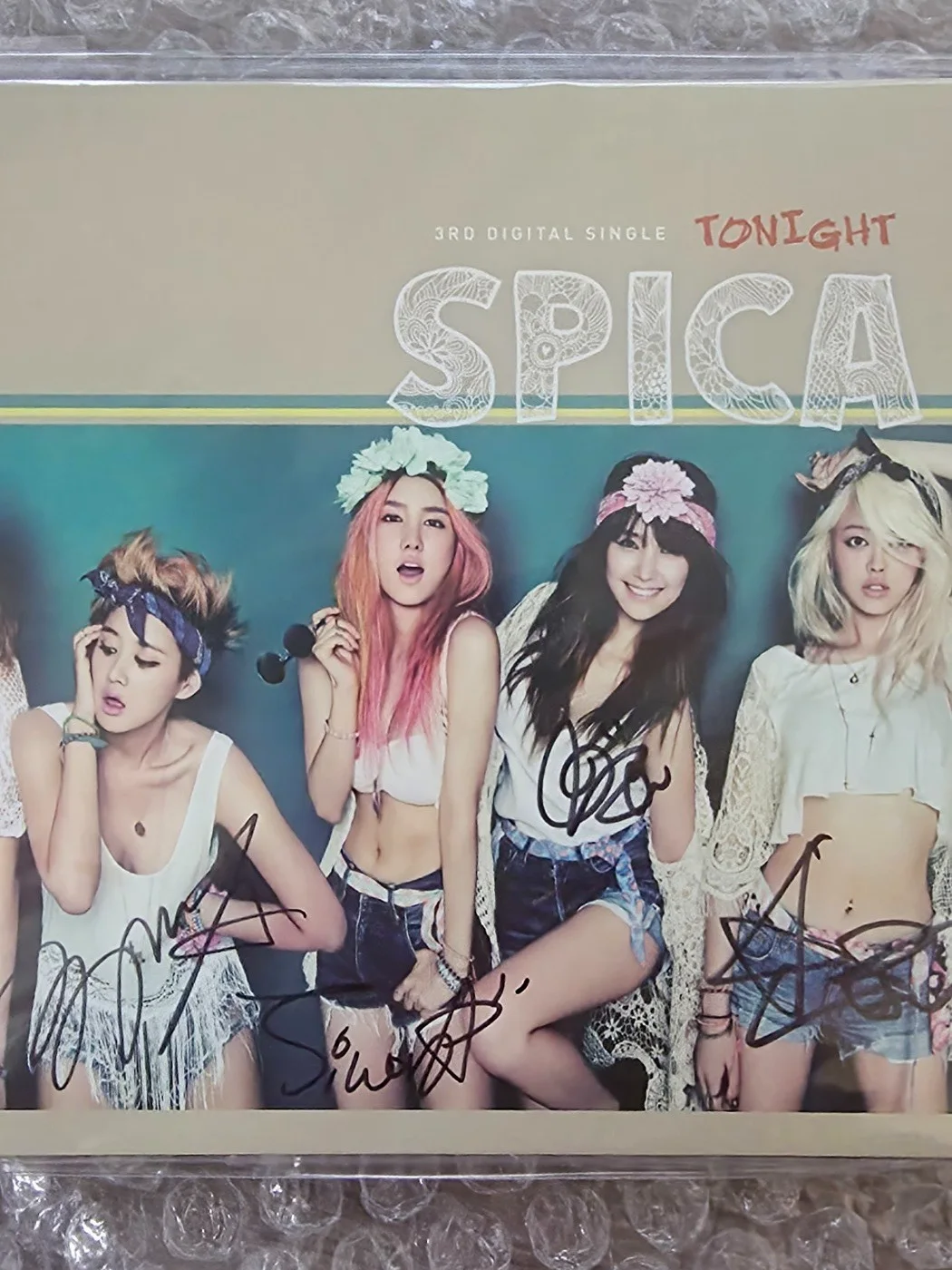 SPICA 3rd Digital Single Album Tonight Autographed Hand Signed, image 3