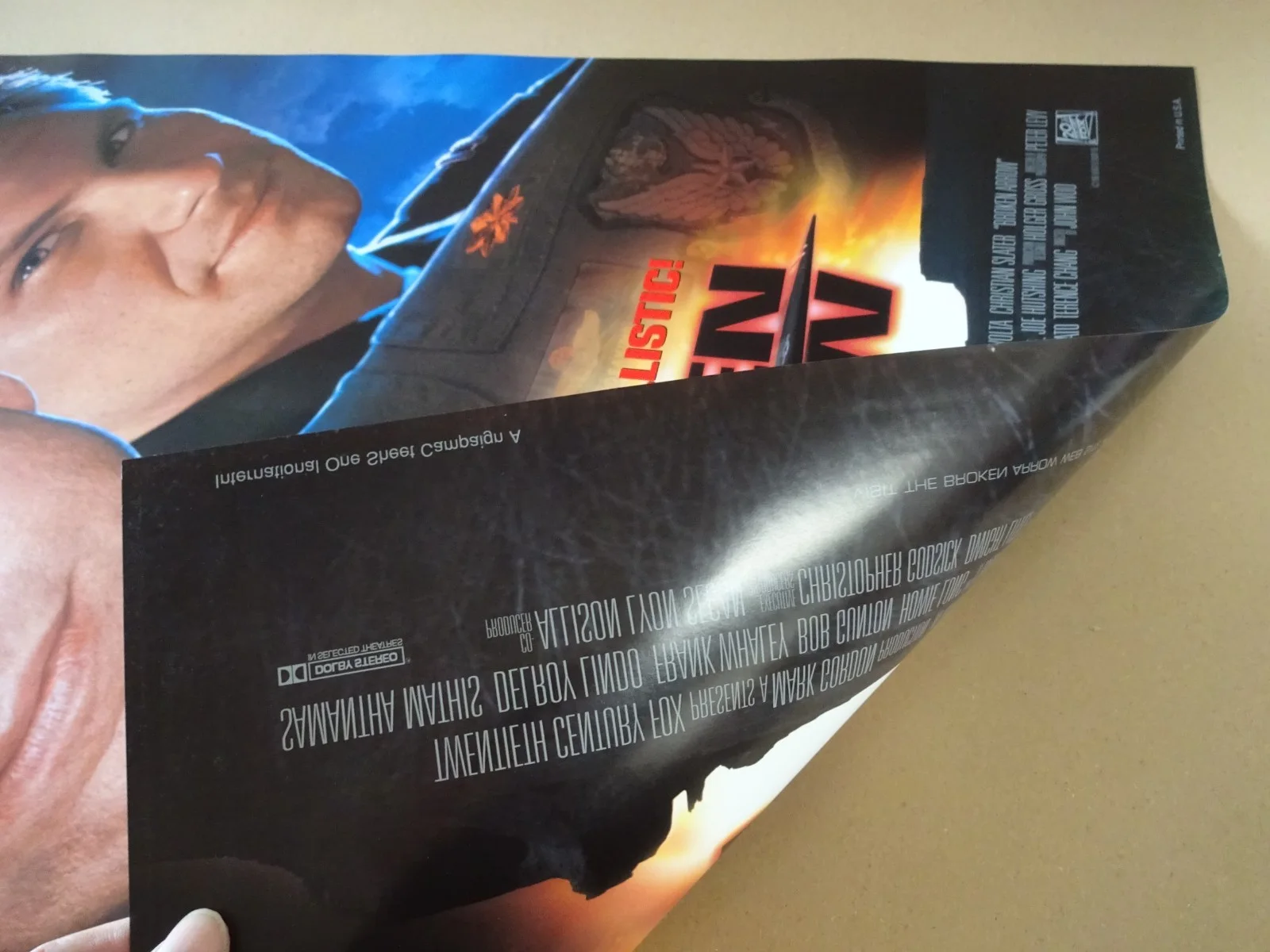 Broken Arrow Original 1996 Double Sided Movie Poster Mint 40"x27" John Travolta, изображение 2