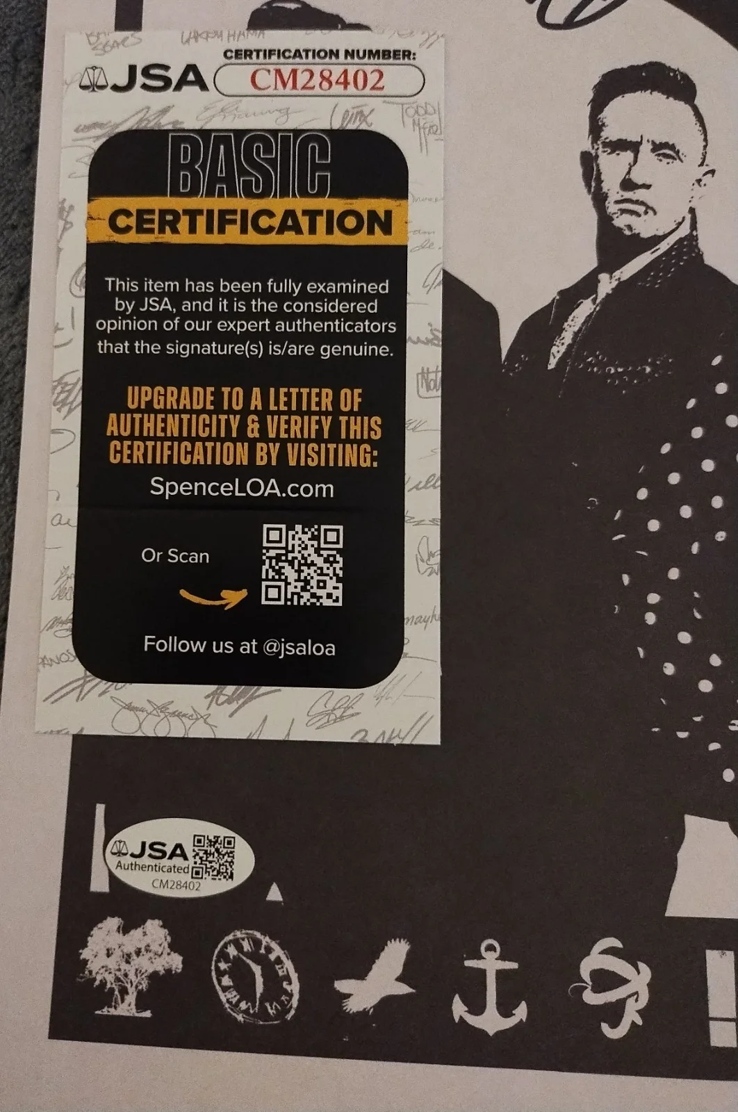 SHINEDOWN SIGNED DANCE KID DANCE TOUR POSTER EIGHT PLANET ZERO ATTENTON JSA, изображение 2