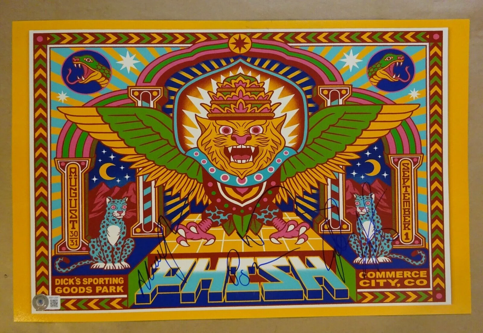 Autographed Phish Signed 11x17 Photograph Beckett COA LOA Complete w Jon Fishman, image 2