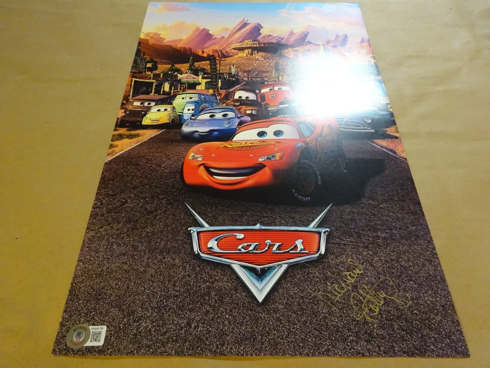 Richard Petty — Autographed Richard Petty Signed Disney Cars It 11"x17" Photo Beckett BAS COA, изображение 2