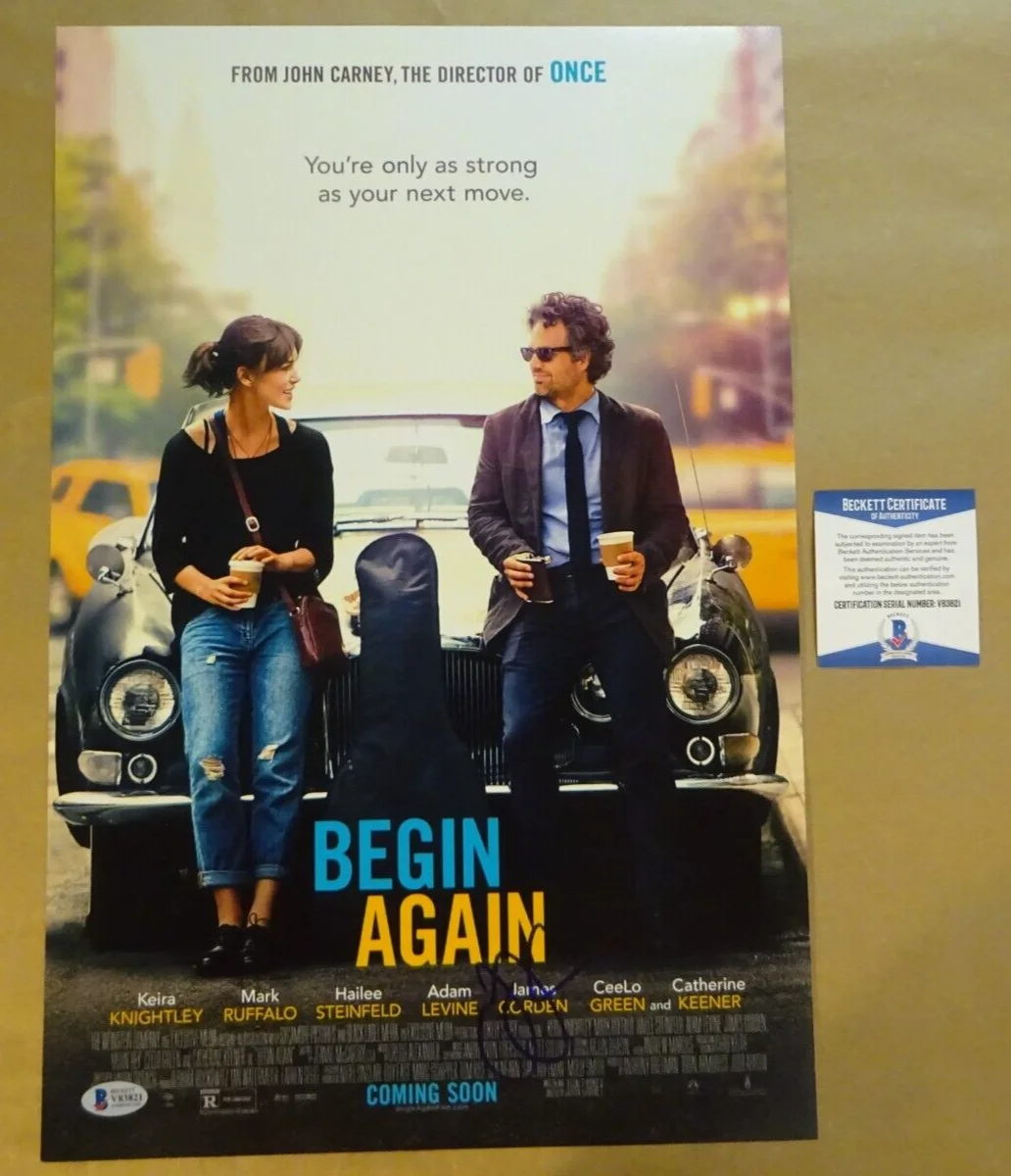 James Corden — Signed James Corden Autographed Begin Again 12"x18" Photo Beckett BAS COA
