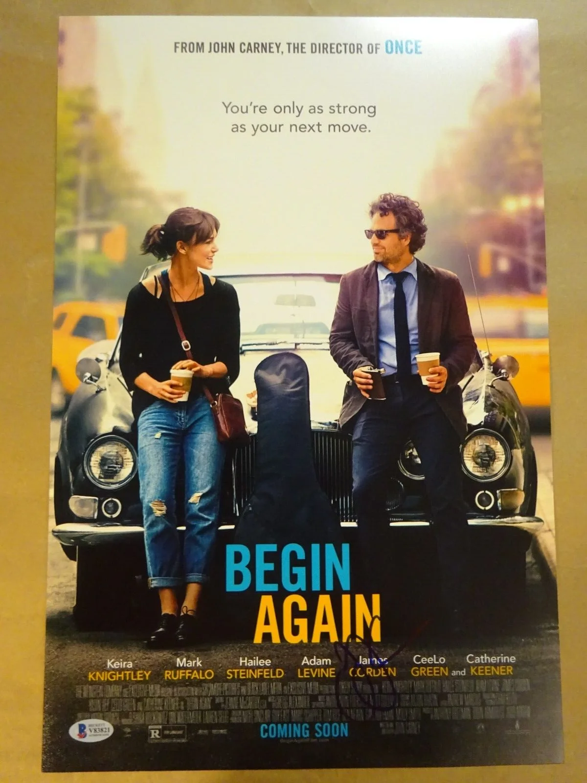 James Corden — Signed James Corden Autographed Begin Again 12"x18" Photo Beckett BAS COA, изображение 2