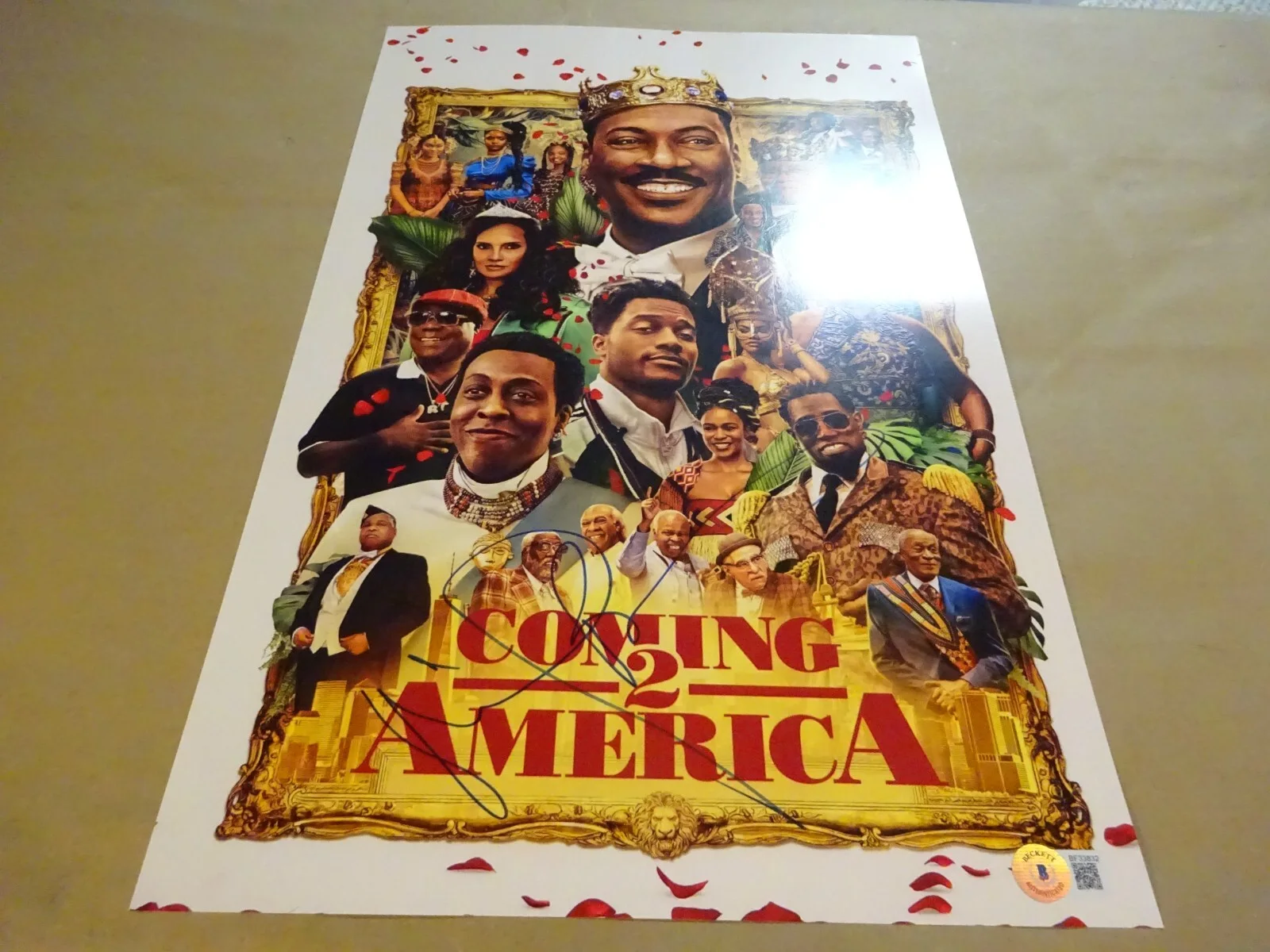 Michael Blackson — Signed Michael Blackson Autographed Coming 2 America 11x17 Photo Beckett BAS COA, изображение 2
