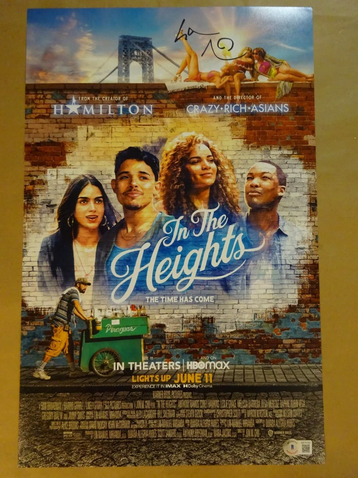 Lin-Manuel Miranda — Signed Lin-Manuel Miranda In The Heights 11x17 Photo Autographed Beckett COA LOA, изображение 2