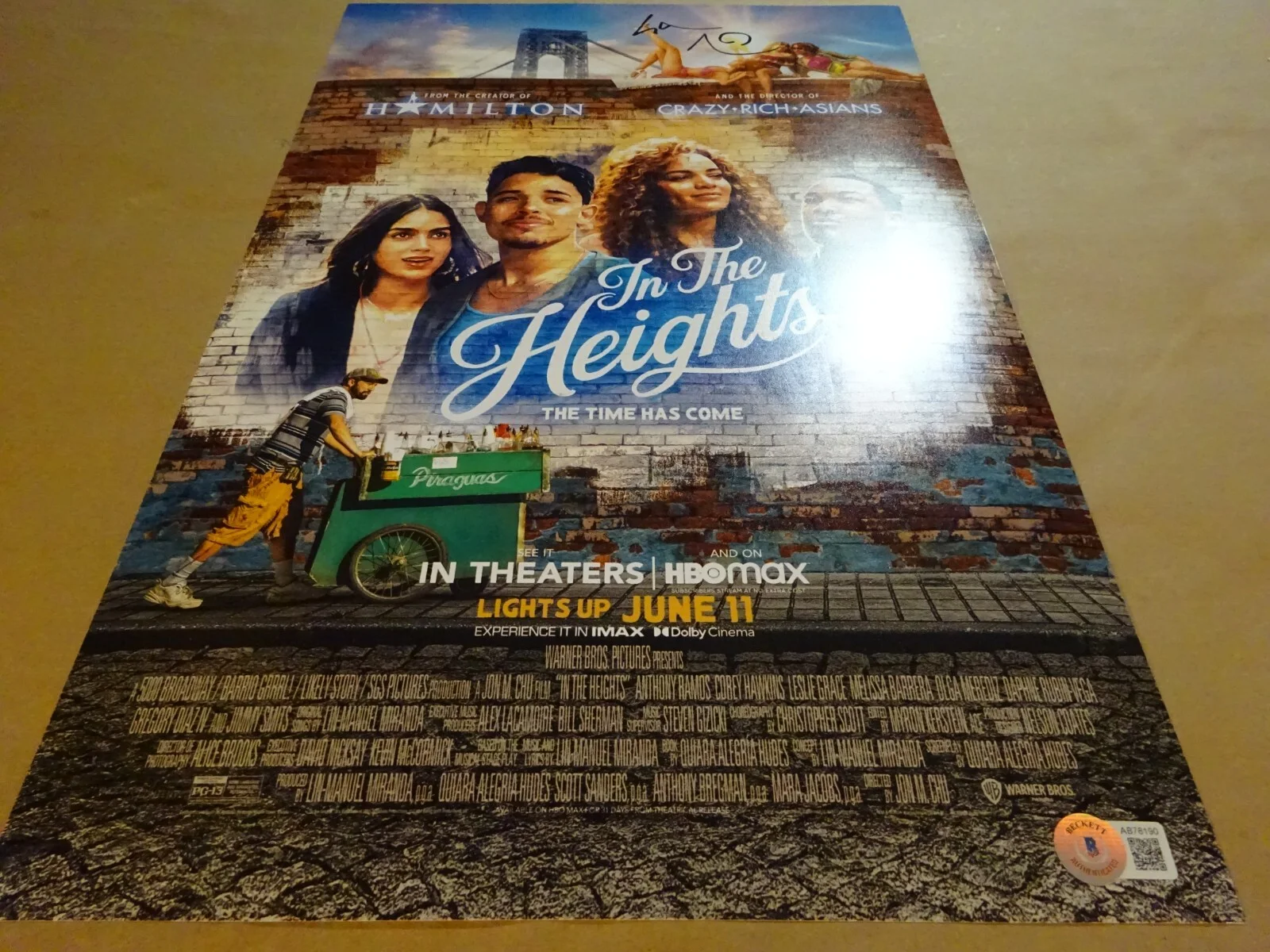 Lin-Manuel Miranda — Signed Lin-Manuel Miranda In The Heights 11x17 Photo Autographed Beckett COA LOA, изображение 3