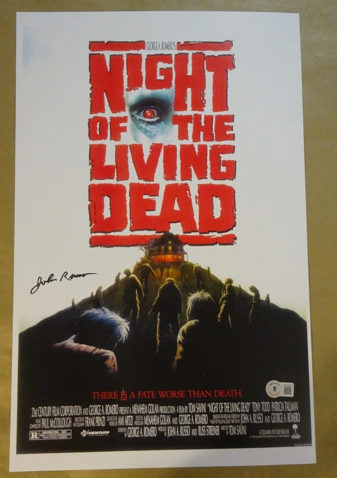 John Russo — Signed JOHN RUSSO Autographed Night Of The Living Dead 11"x17" Photo BAS COA