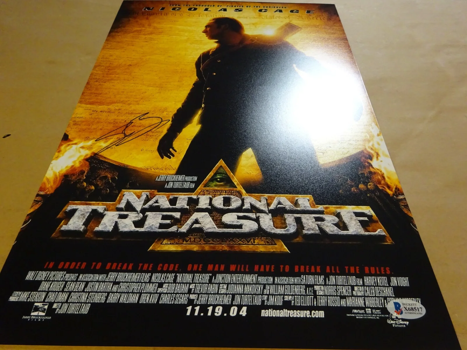 Sean Bean — Signed Sean Bean Autographed National Treasure 12"X18" Photo Beckett BAS COA, image 3