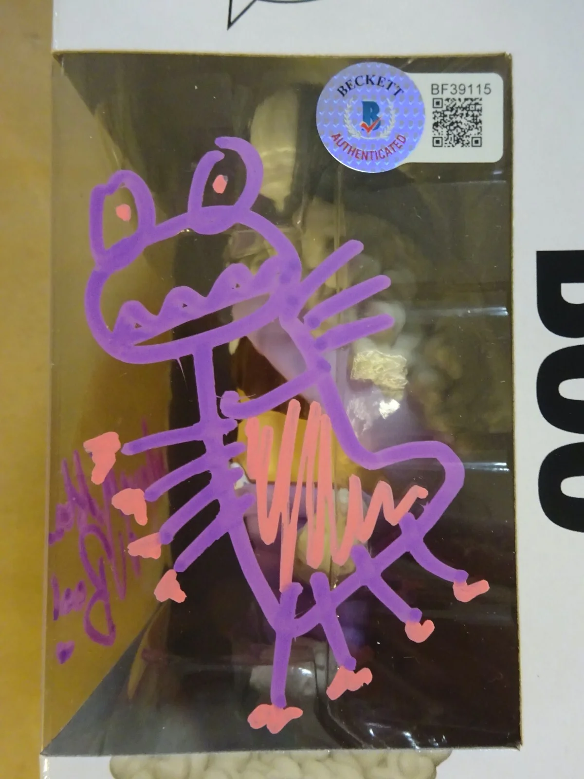 Mary Gibbs — Autographed Mary Gibbs Signed & Sketch Boo Monsters Inc #1153 Funko Pop BAS COA, image 4