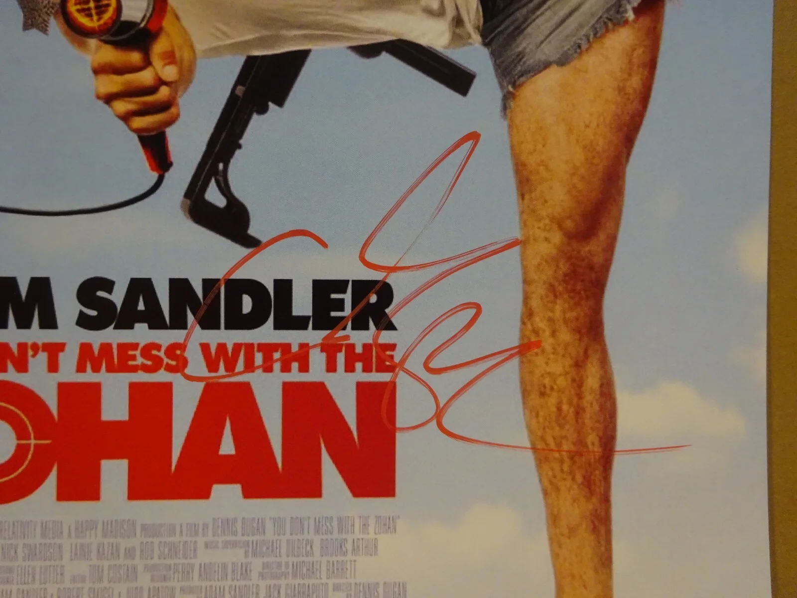 Adam Sandler — Signed Adam Sandler - You Don't Mess With The Zohan 11x17 Photo Beckett BAS COA, изображение 3