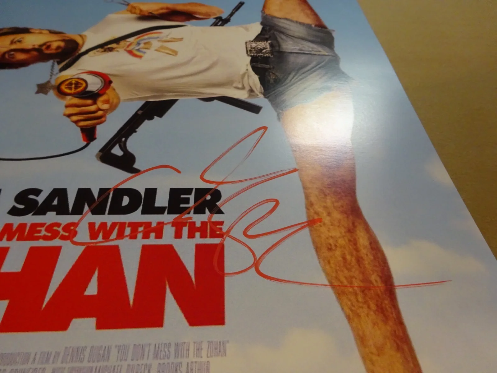 Adam Sandler — Signed Adam Sandler - You Don't Mess With The Zohan 11x17 Photo Beckett BAS COA, изображение 4