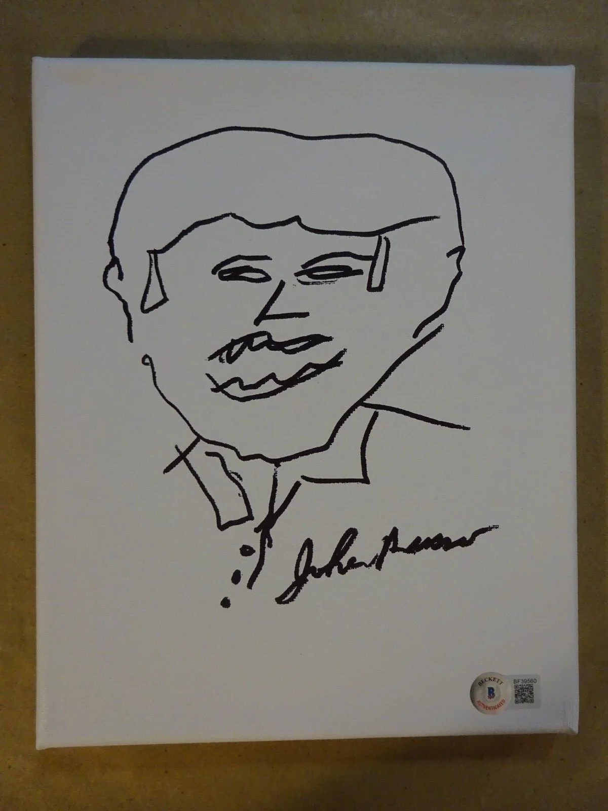 John Russo — Signed JOHN RUSSO Autographed Night of the Living Dead SKETCH 8"x10" CANVAS