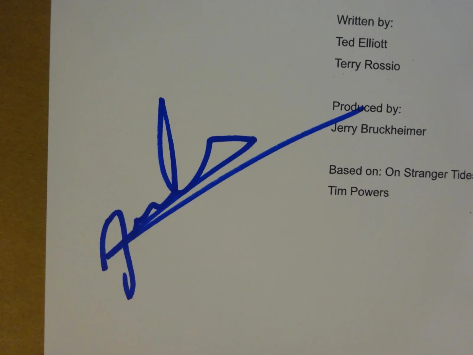 Penelope Cruz — Autographed Penelope Cruz Signed Pirates of the Caribbean Script Cover BAS COA, изображение 3