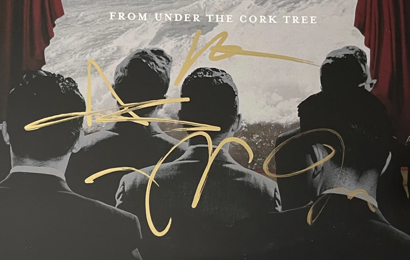 FALL OUT BOY X4 PETE WENTZ SIGNED FROM UNDER THE CORK TREE RECORD PROOF JSA COA, image 4
