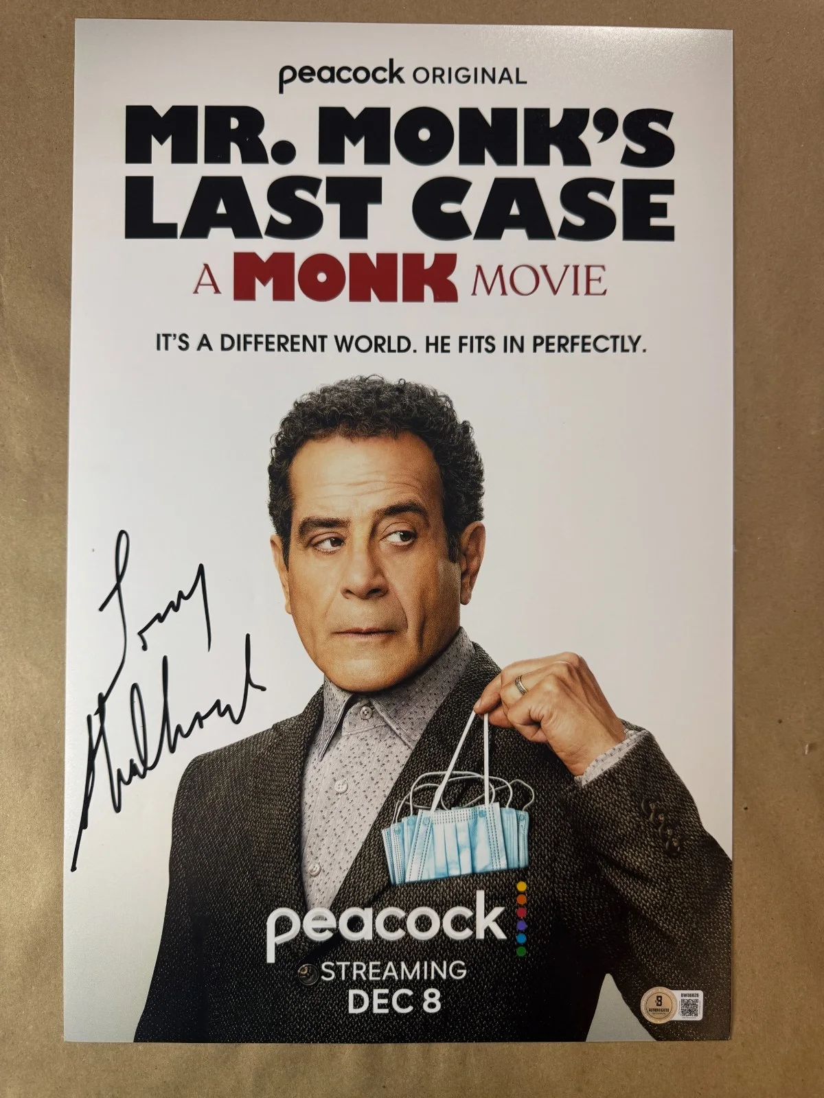 Tony Shalhoub — Signed Tony Shalhoub Autographed A Monk Movie 11"x17" Photo Beckett BAS COA