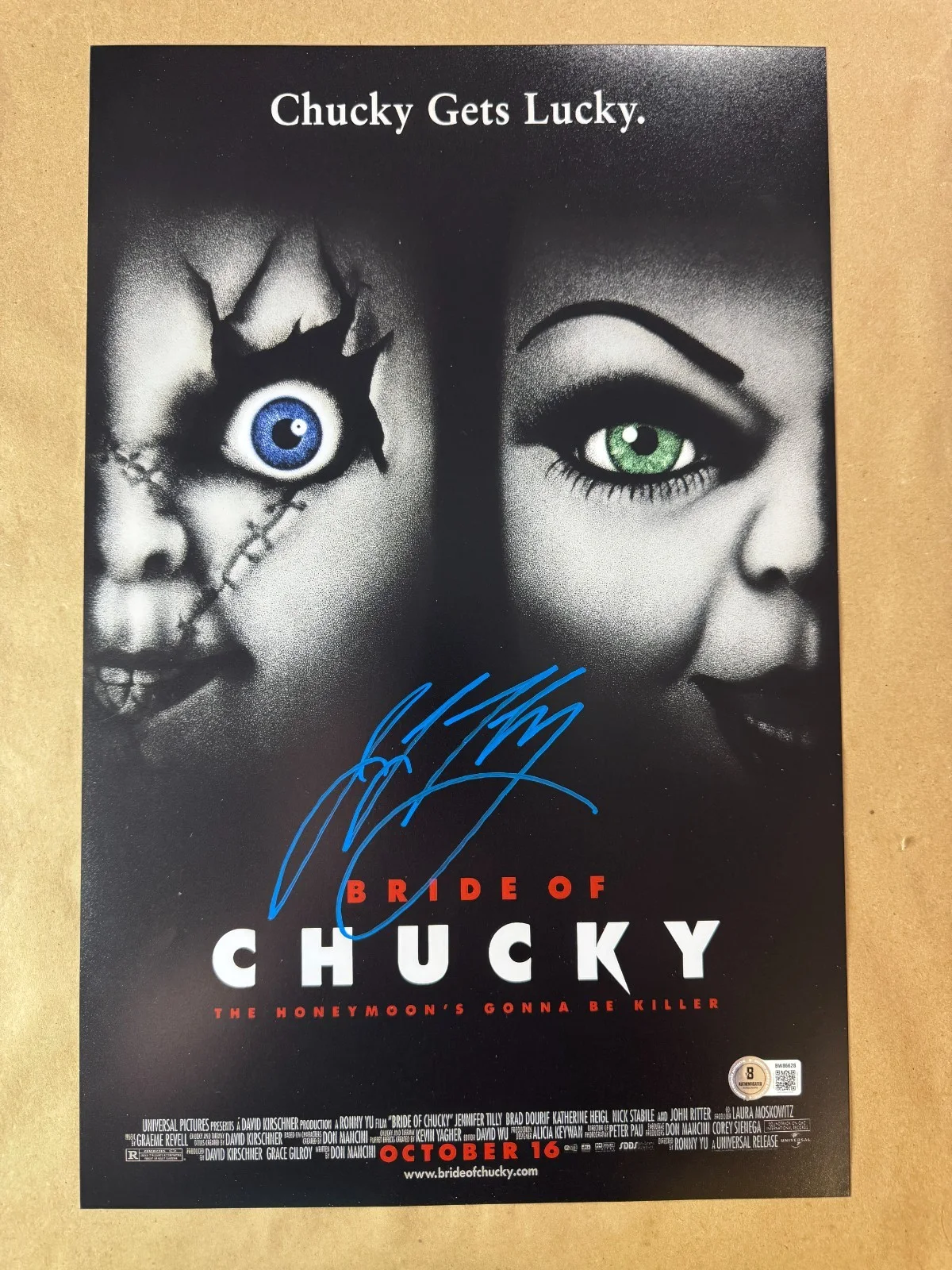 Jennifer Tilly — Signed Jennifer Tilly Autographed Bride of Chucky 11”x17” Photo Beckett BAS COA