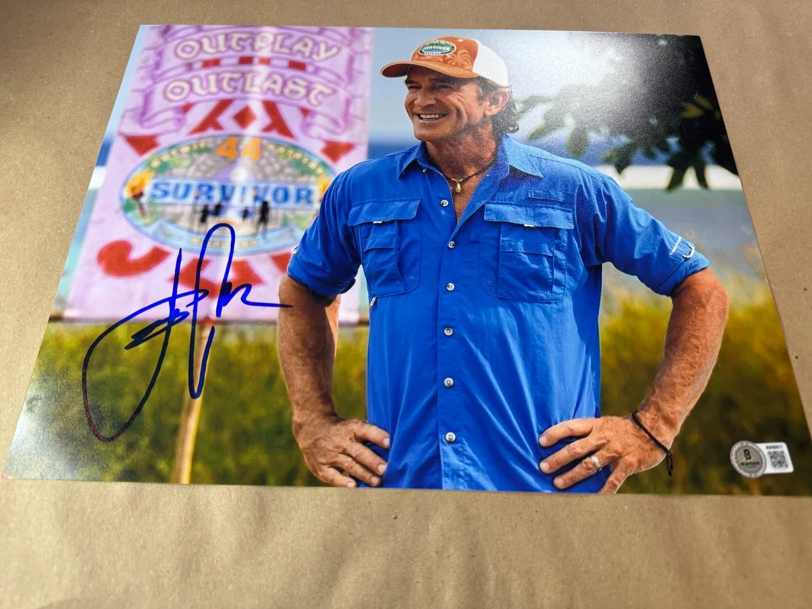Jeff Probst — Signed Jeff Probst Autographed 11"x14" Photo Survivor Beckett BAS COA, image 2