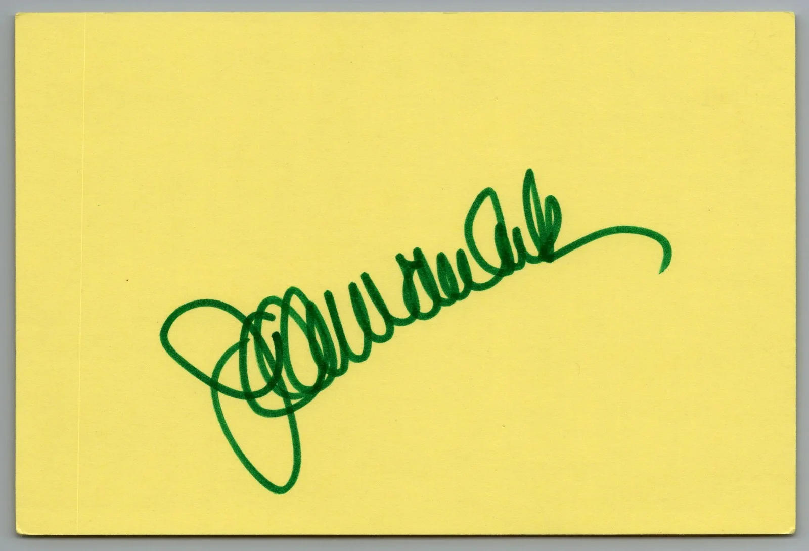 Joan Van Ark — Joan Van Ark Signed 4x6 Index Card Knots Landing Valene Ewing Autographed