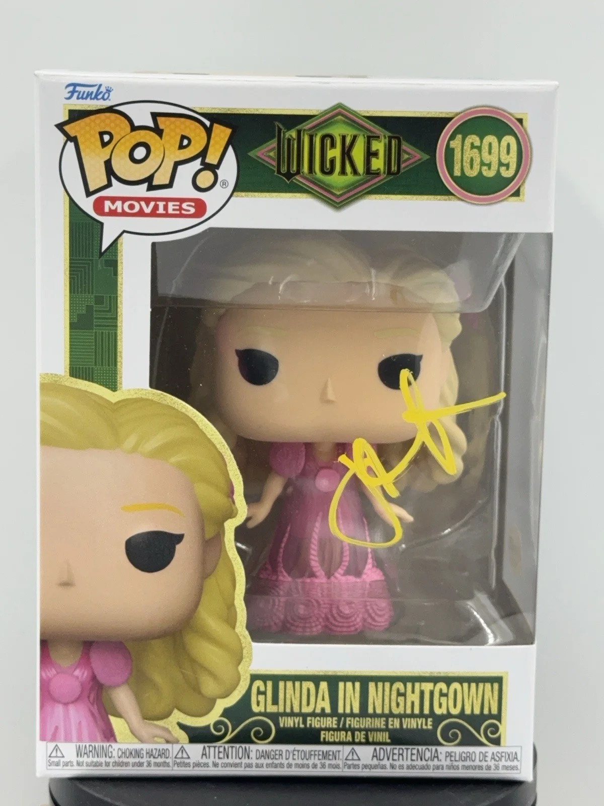 JON M CHU — FUNKO POP #1699 JON M CHU SIGNED GLINDA IN NIGHTGOWN WICKED AutographCOA SD60626