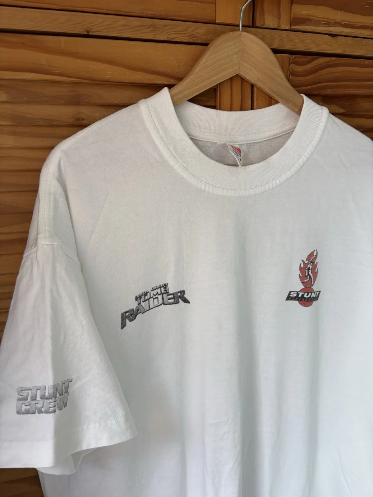 Lara Croft Stunt Crew Movie Cast Member T-shirt Vintage Size XL, изображение 3
