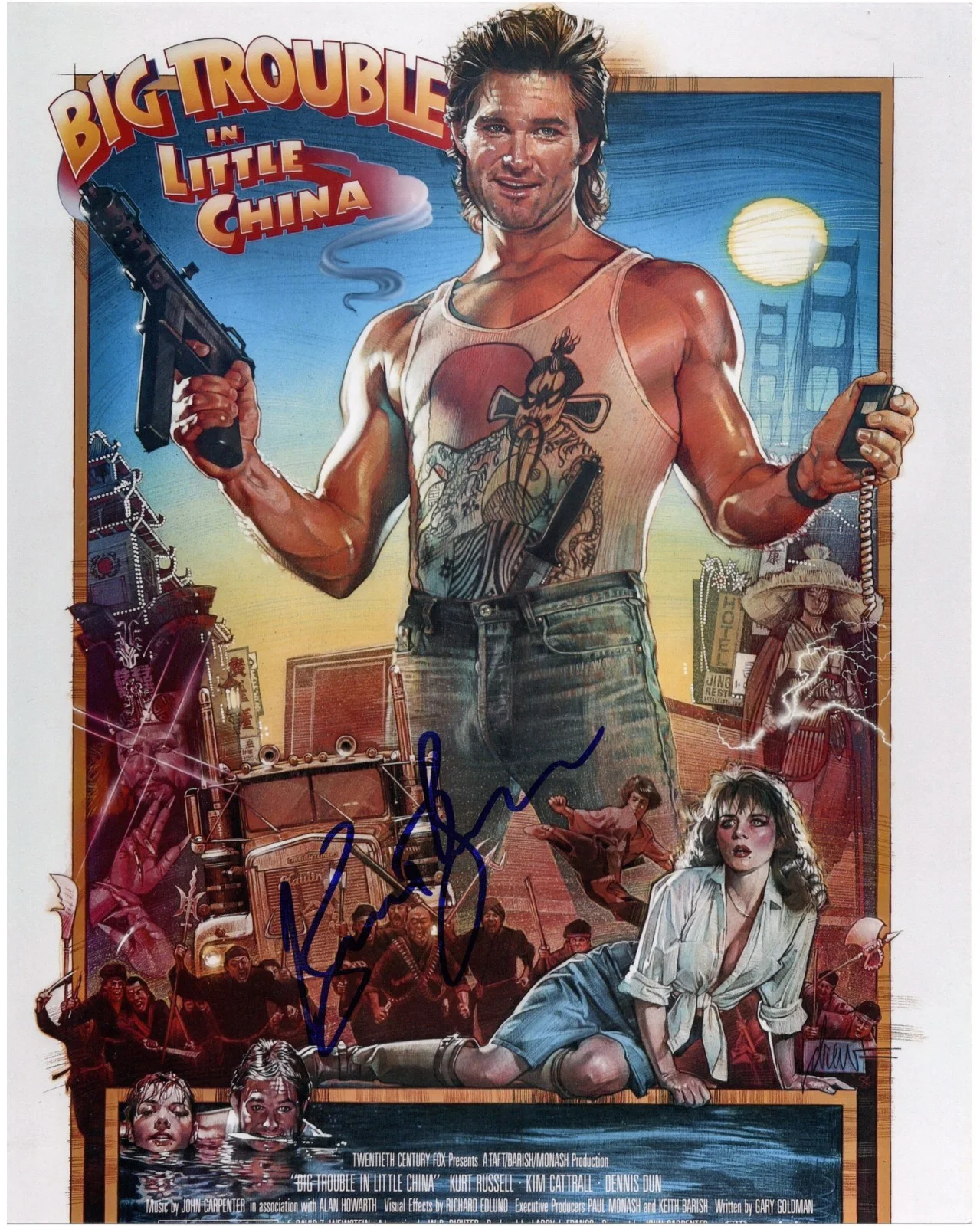 Kurt Russell — Kurt Russell Signed Autographed BIG TROUBLE IN LITTLE CHINA 8x10 Photo PROOF JSA, image 2