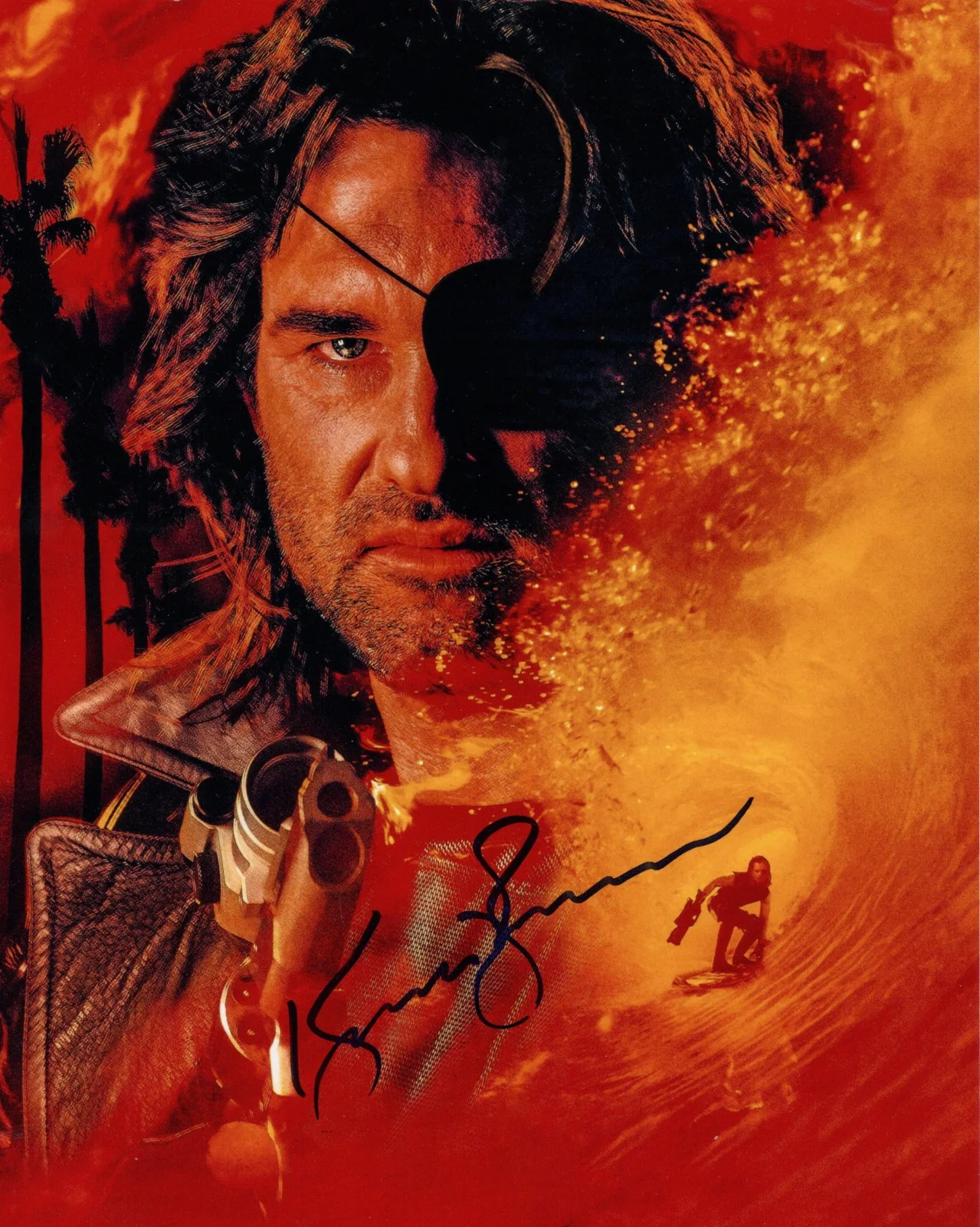 Kurt Russell — Kurt Russell Signed ESCAPE FROM LA Snake Plissken 8x10 Photo EXACT Proof JSA B, изображение 2