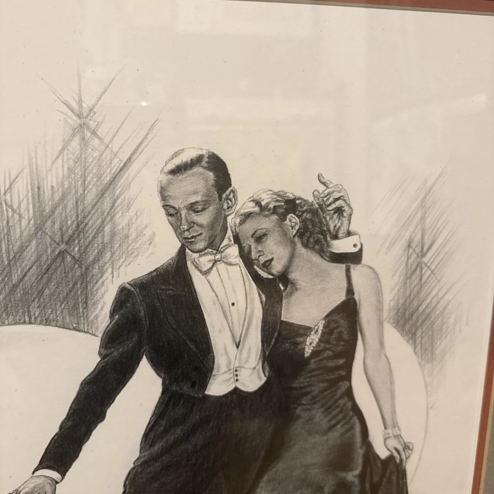 FRED ASTAIRE, GINGER ROGERS — Fred ASTAIRE Ginger ROGERS Autographed Signed Art 29 X 26 Glen Fortune Banse, изображение 4