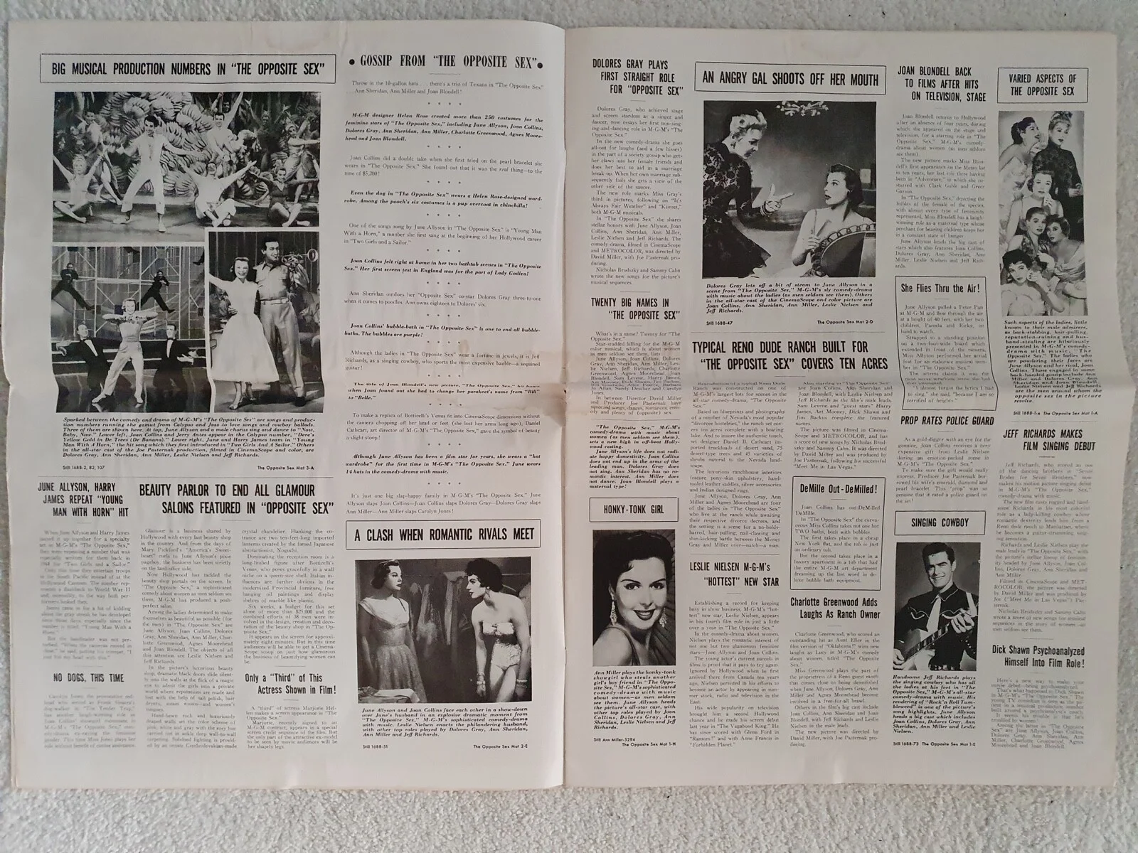 OPPOSITE SEX VINTAGE 1956 US PRESSBOOK - JOAN COLLINS, ANN SHERIDAN, ANN MILLER, изображение 2
