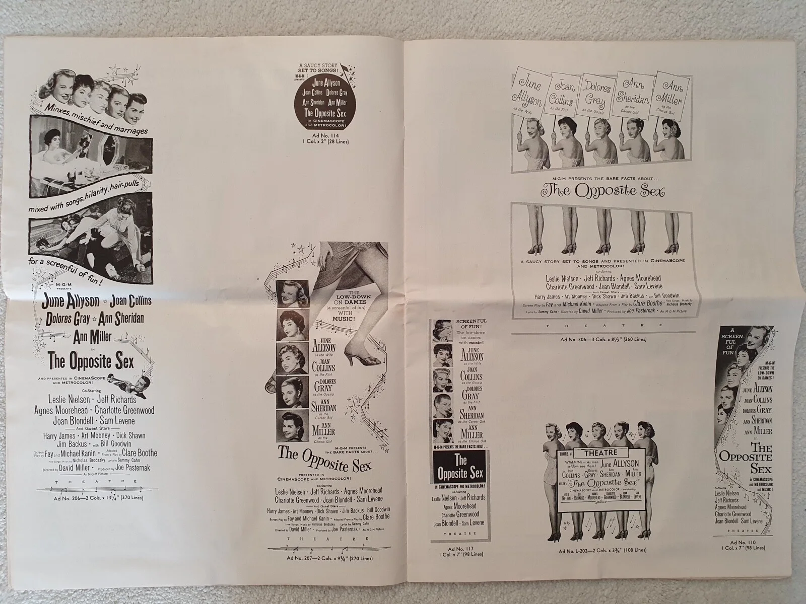OPPOSITE SEX VINTAGE 1956 US PRESSBOOK - JOAN COLLINS, ANN SHERIDAN, ANN MILLER, изображение 5