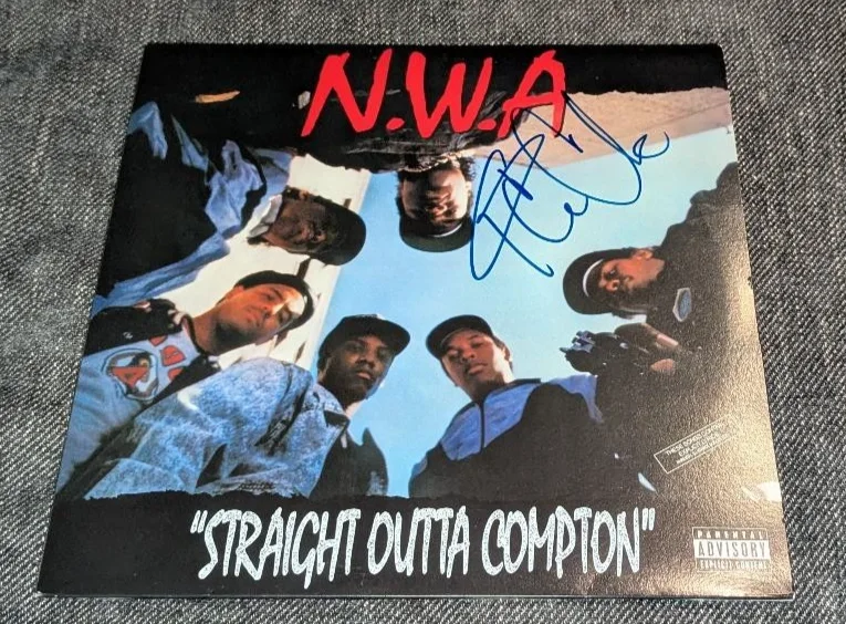 Ice Cube Straight Outta Compton Autographed Vinyl Record N.W.A. JSA COA, image 2