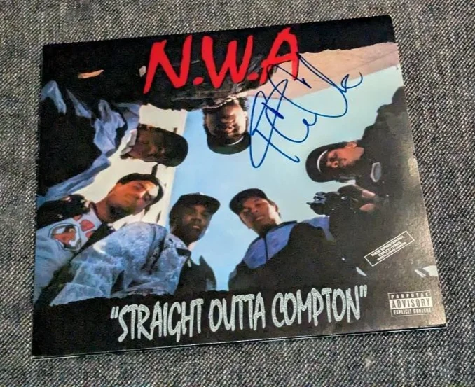 Ice Cube Straight Outta Compton Autographed Vinyl Record N.W.A. JSA COA, image 4