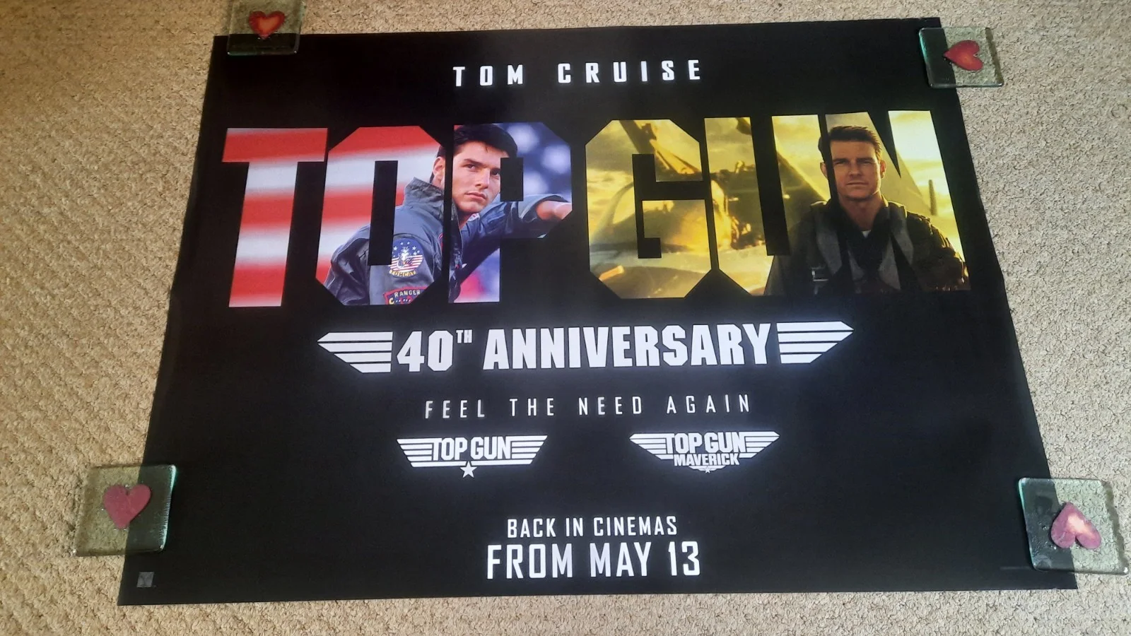 Top Gun Maverick Original Quad Cinema Poster Double Bill 30x40 Tom Cruise 2026, изображение 2