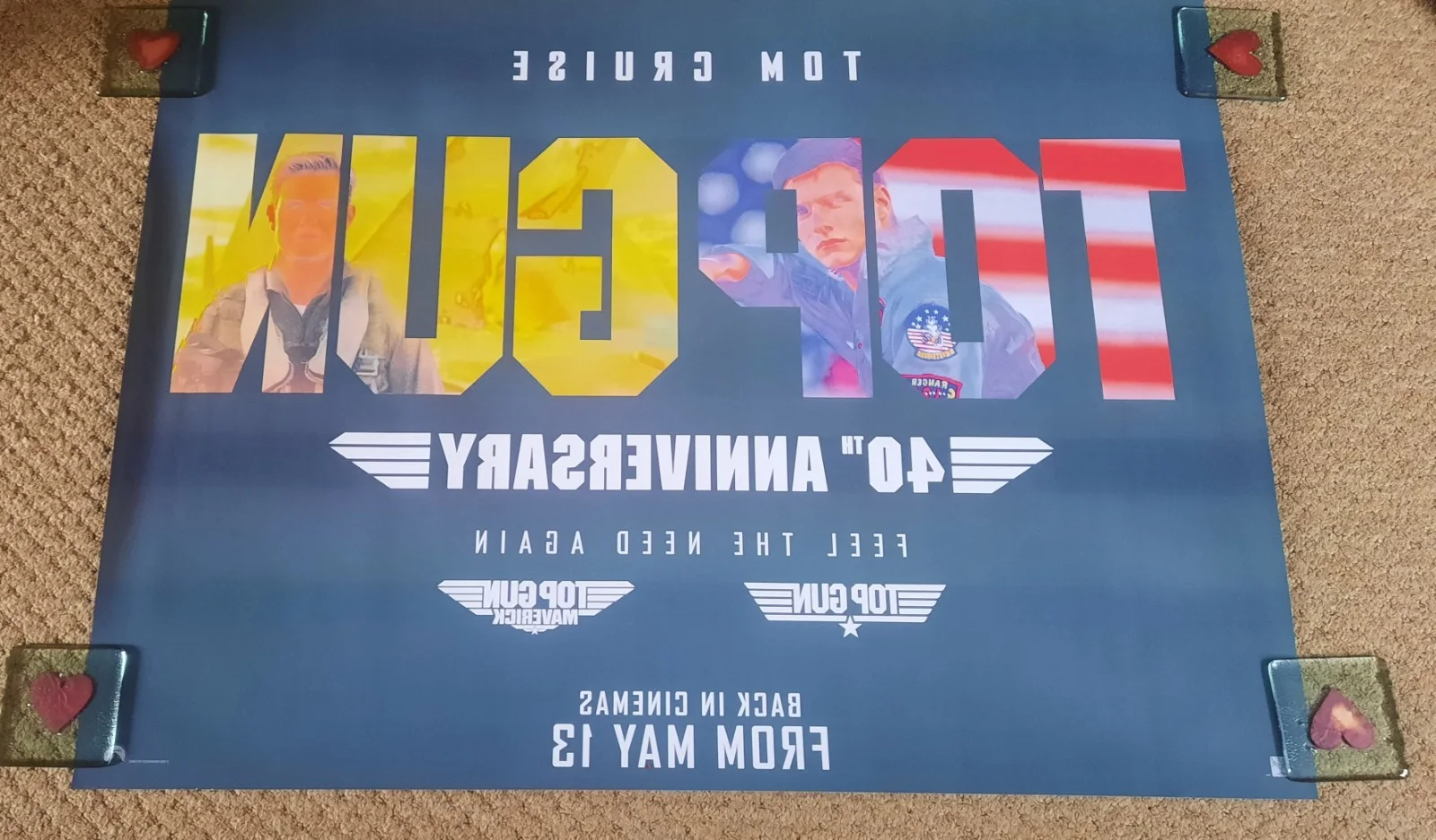 Top Gun Maverick Original Quad Cinema Poster Double Bill 30x40 Tom Cruise 2026, изображение 3
